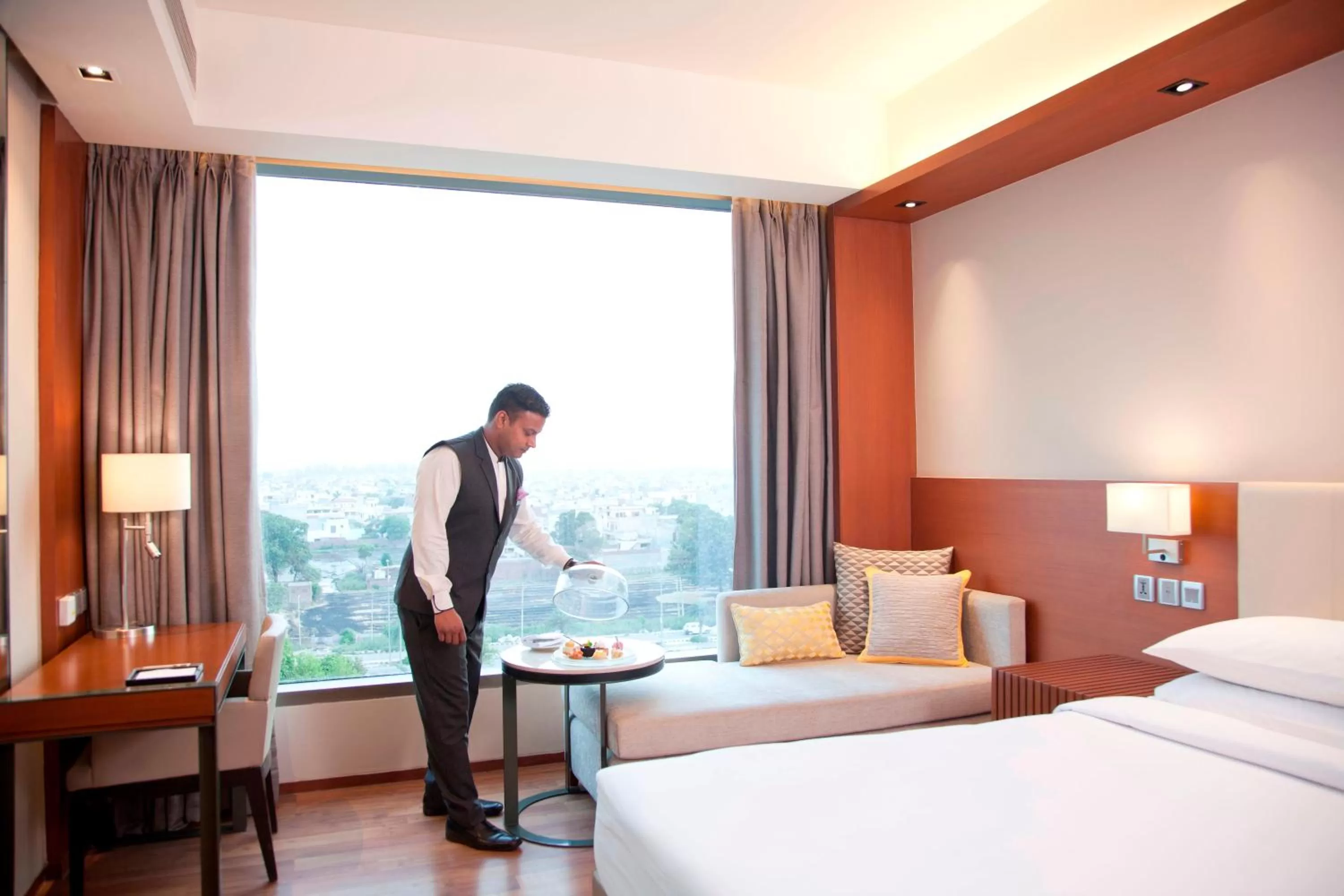 Bed in Hyatt Regency Amritsar Hotel & Spa