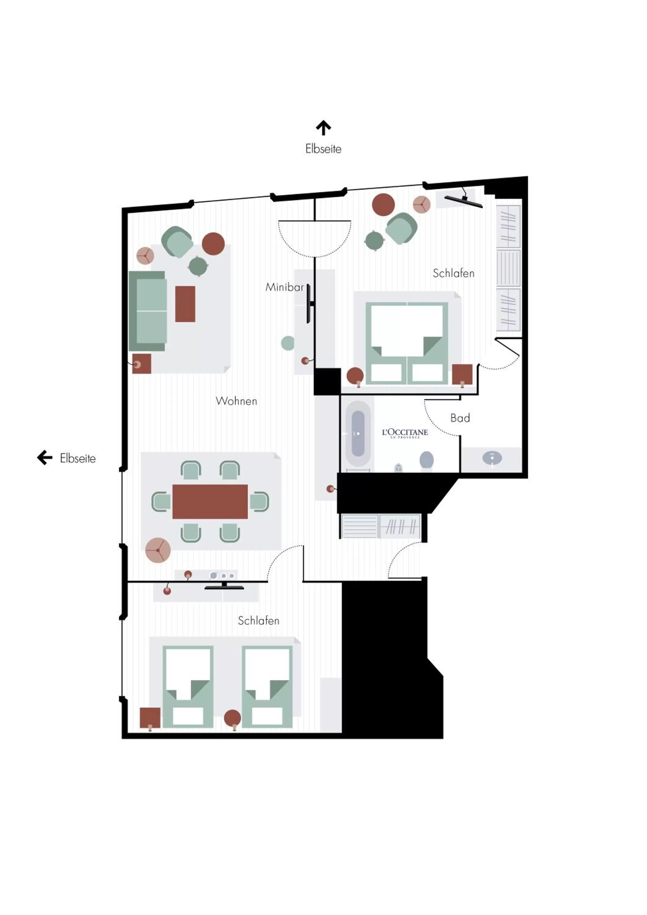 Floor plan in Bilderberg Bellevue Hotel Dresden