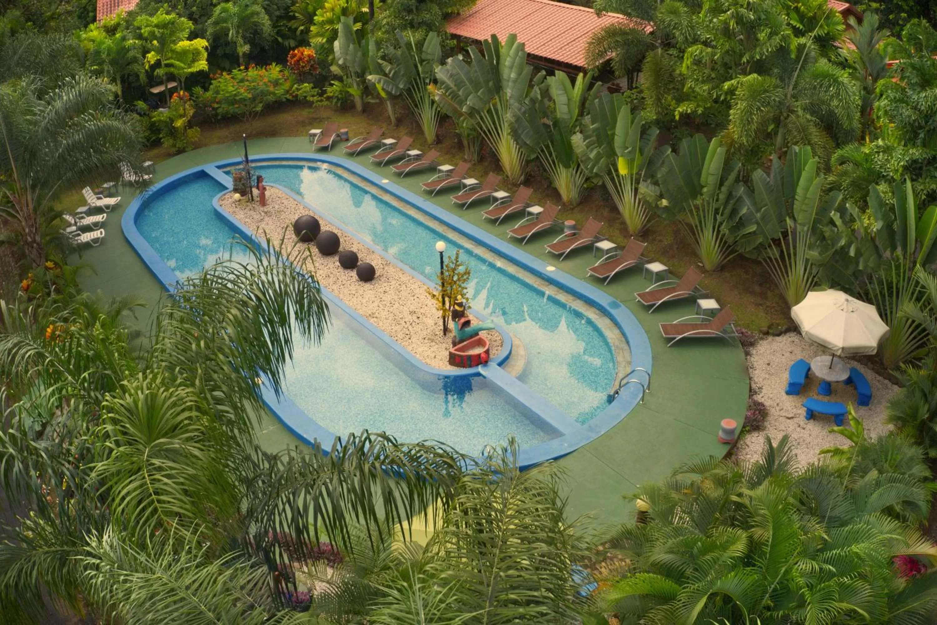 Pool view in Hotel Heliconias Nature Inn & Hot Springs
