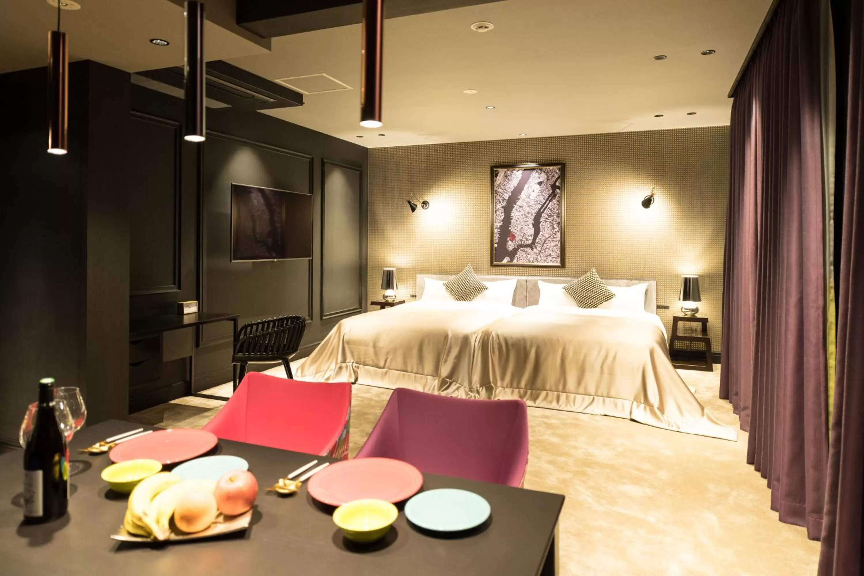 Dining area, Bed in HOTEL SHIKISAI KYOTO