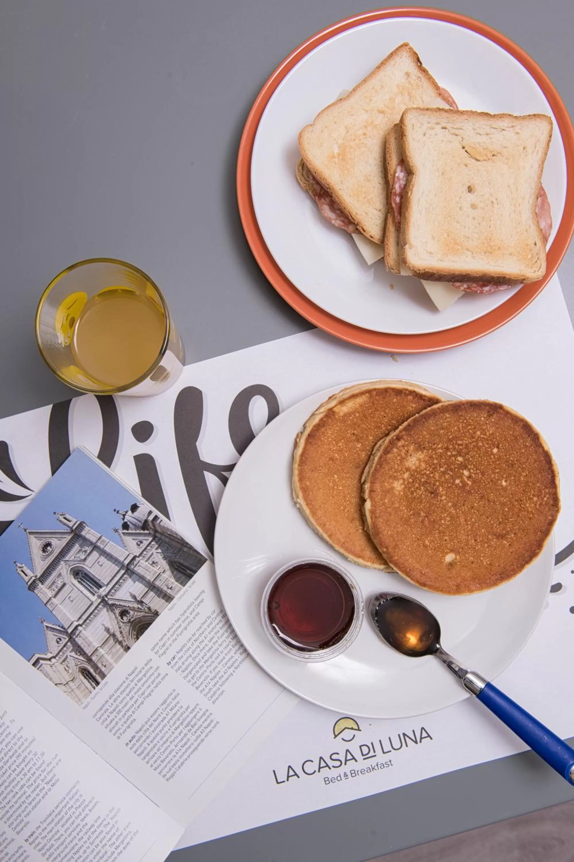 Food and drinks in La Casa di Luna