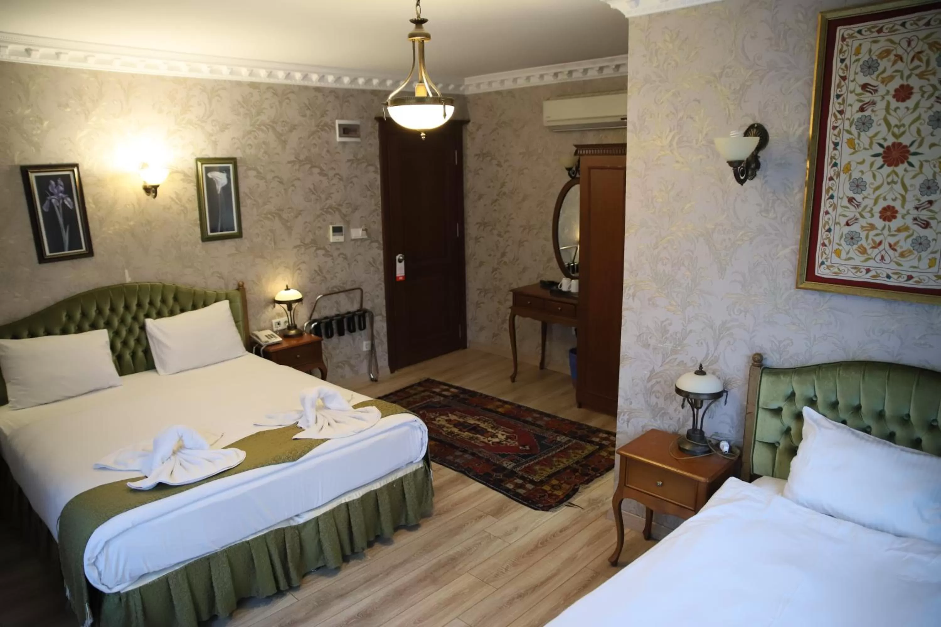 Bed in Basileus Hotel