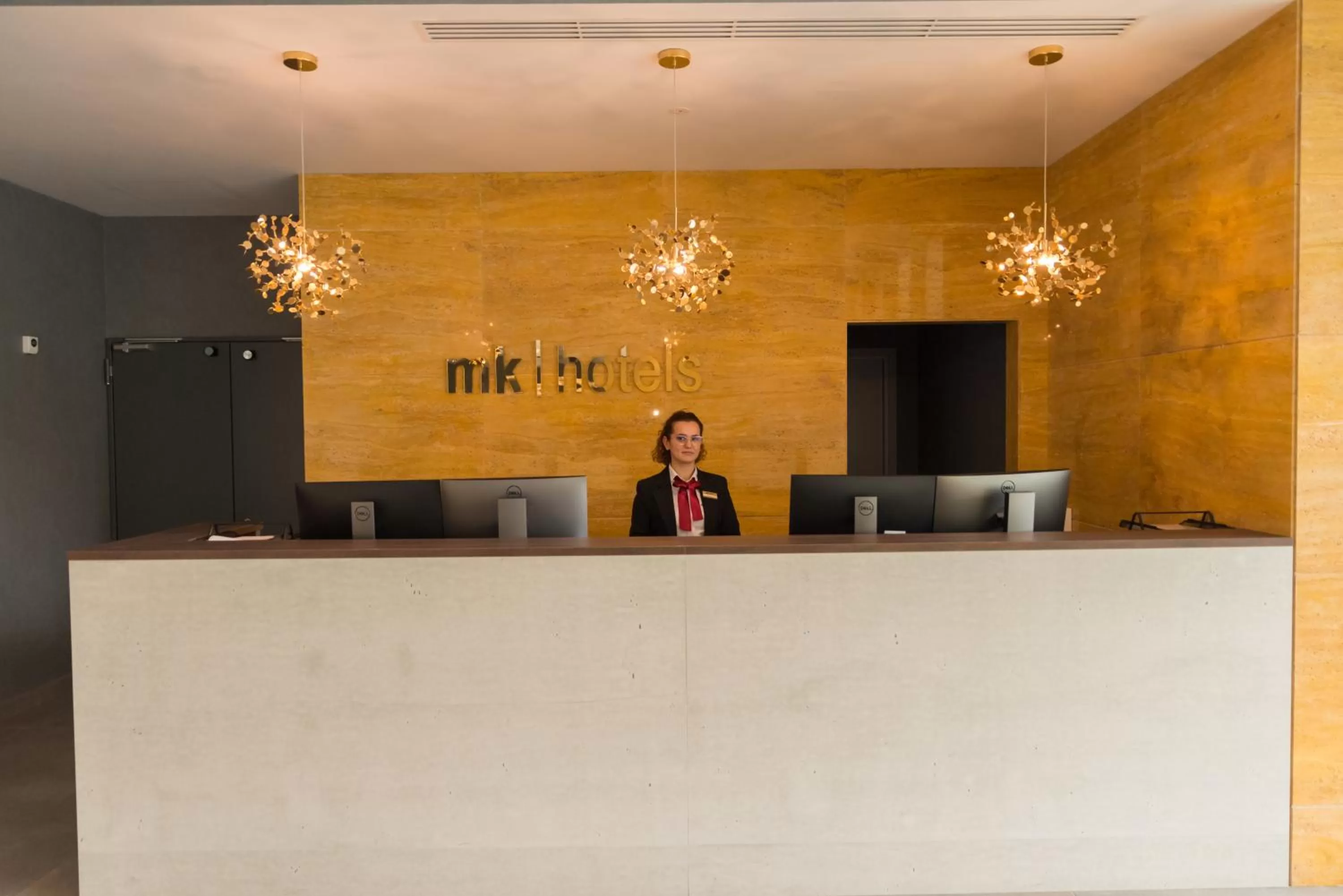 Lobby or reception in mk hotel tirana