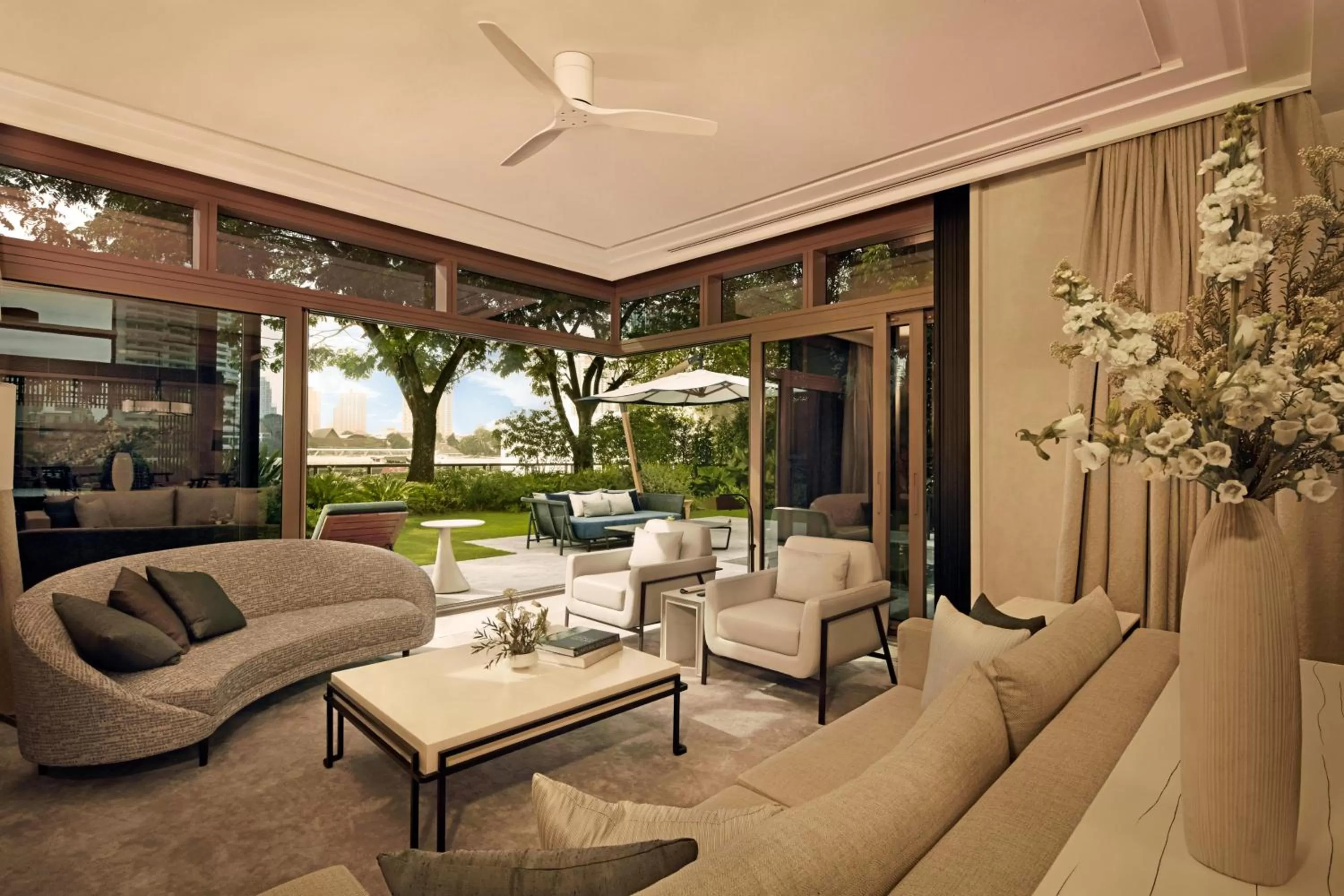 Living room in Capella Bangkok