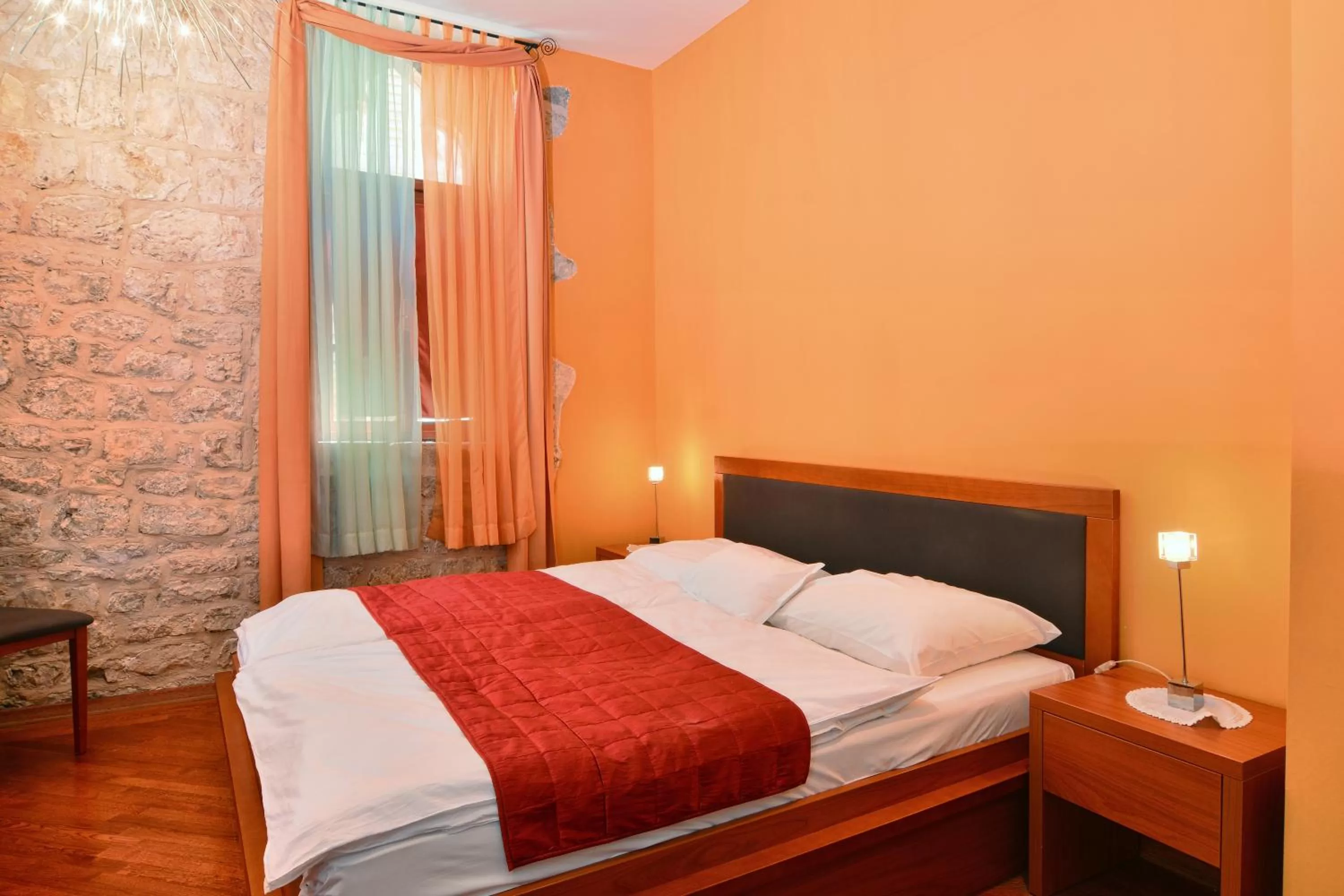 Shower, Bed in Villa Nora Hvar