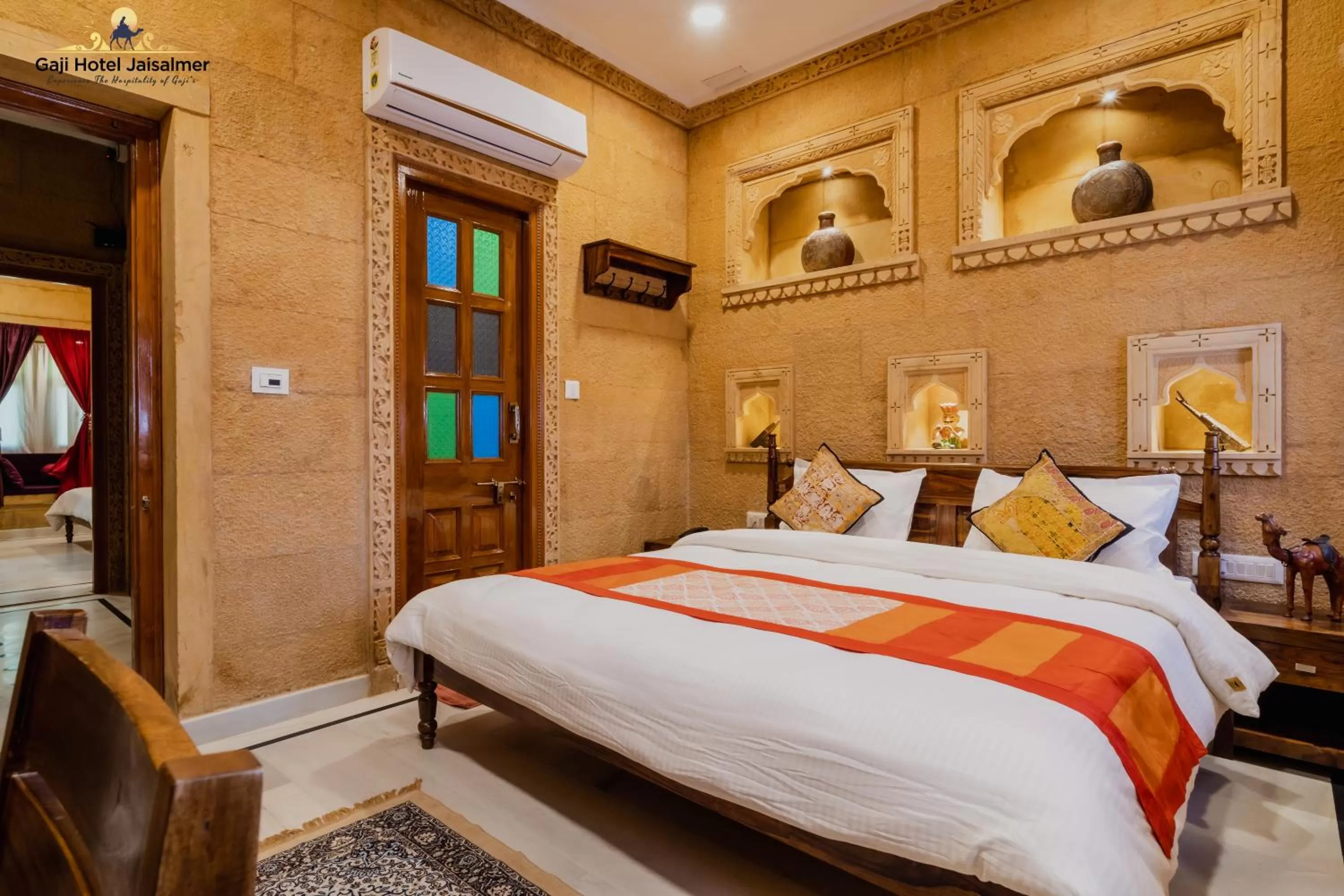Bed in Gaji Hotel Jaisalmer