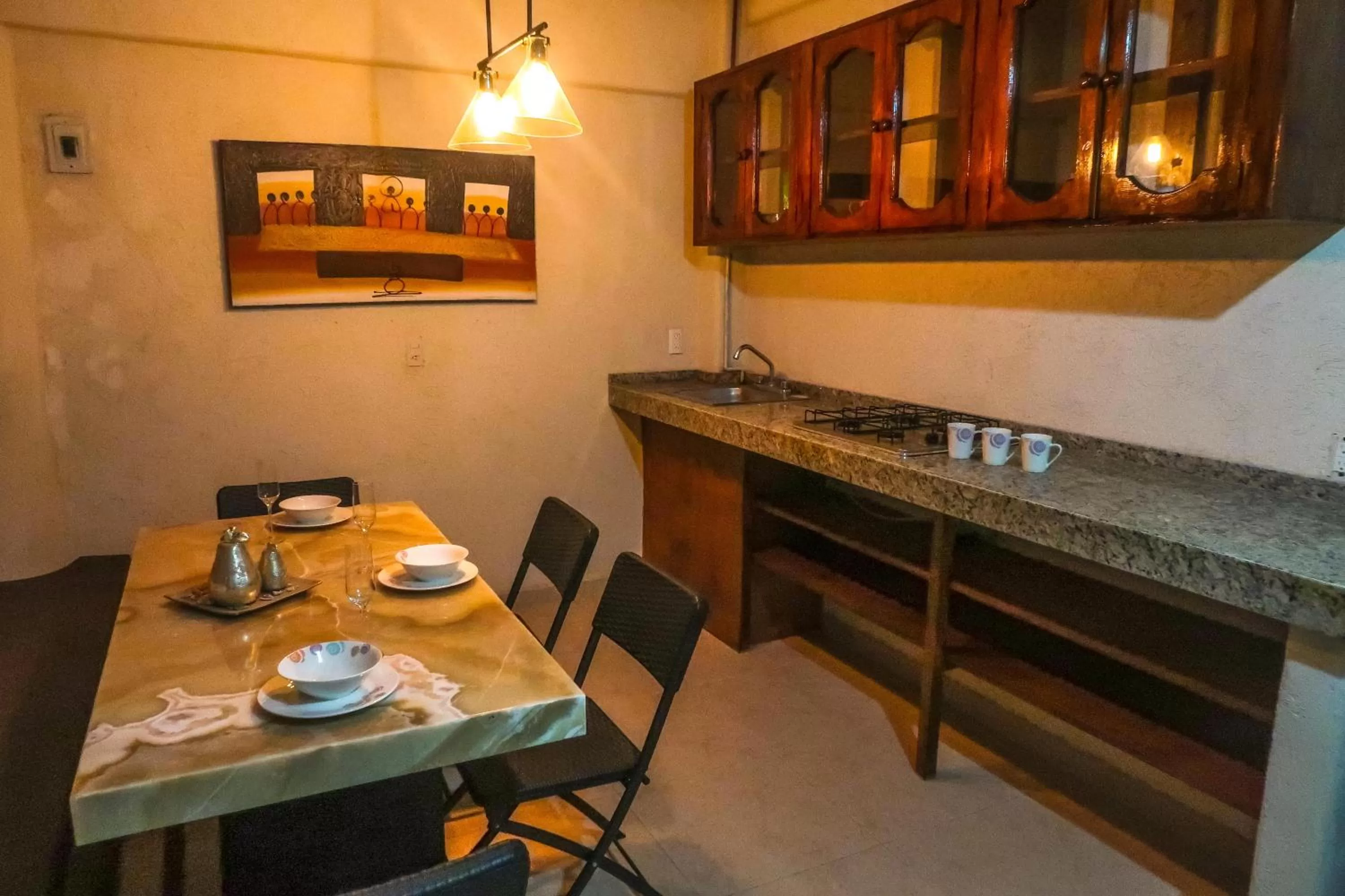 Kitchen or kitchenette in Hotel Villas Punta Blanca