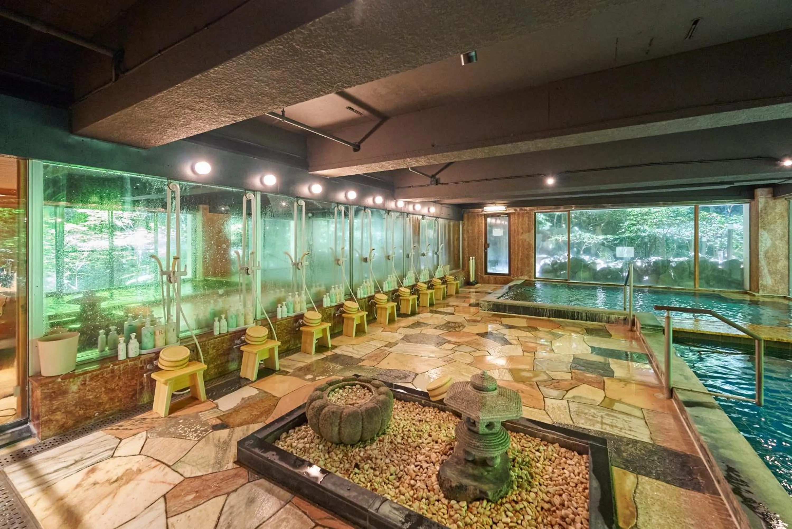 Hot Spring Bath, Swimming Pool in Hakone Yumoto Hotel