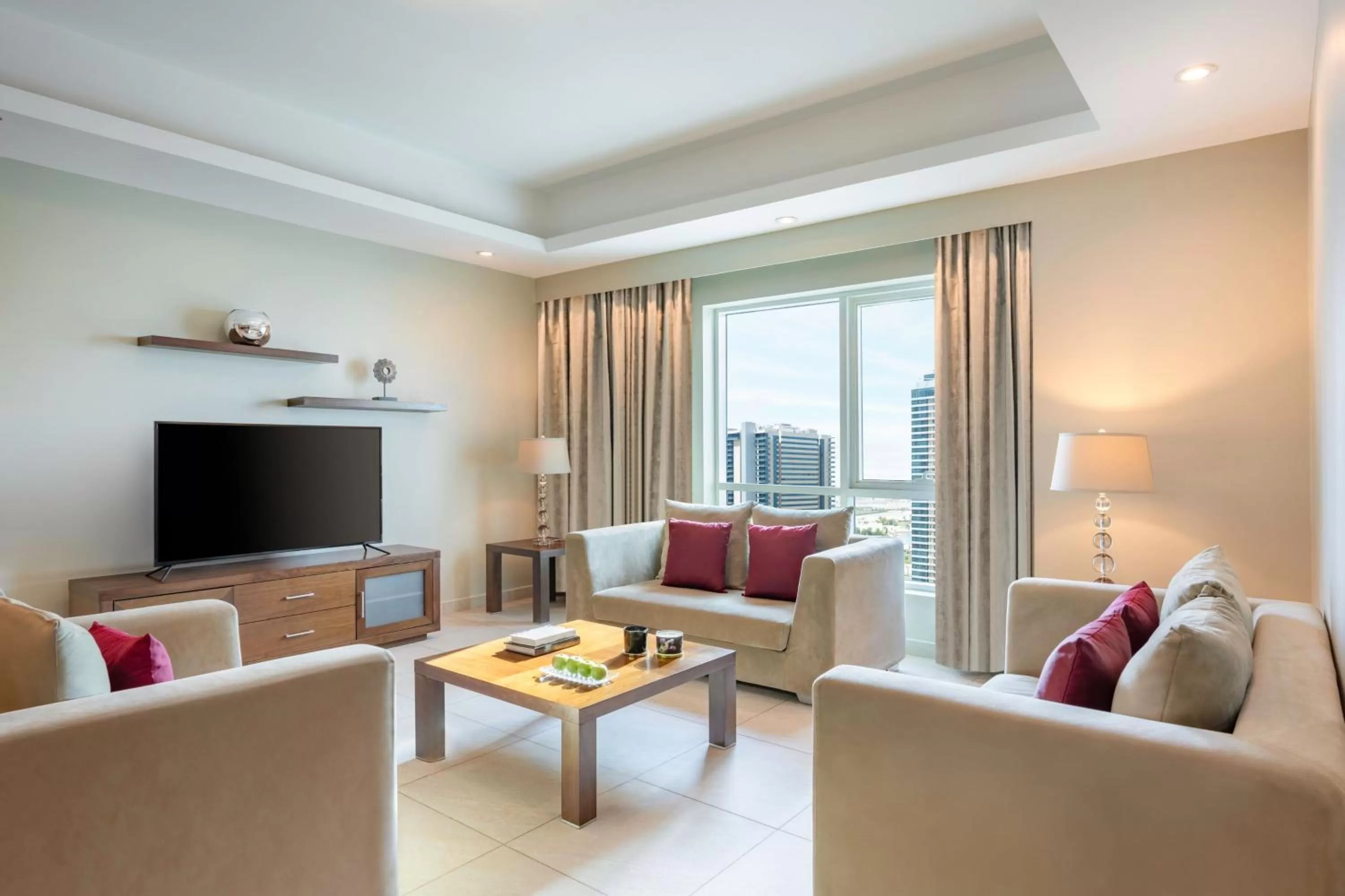 Living room in Marriott Executive Apartments City Center Doha