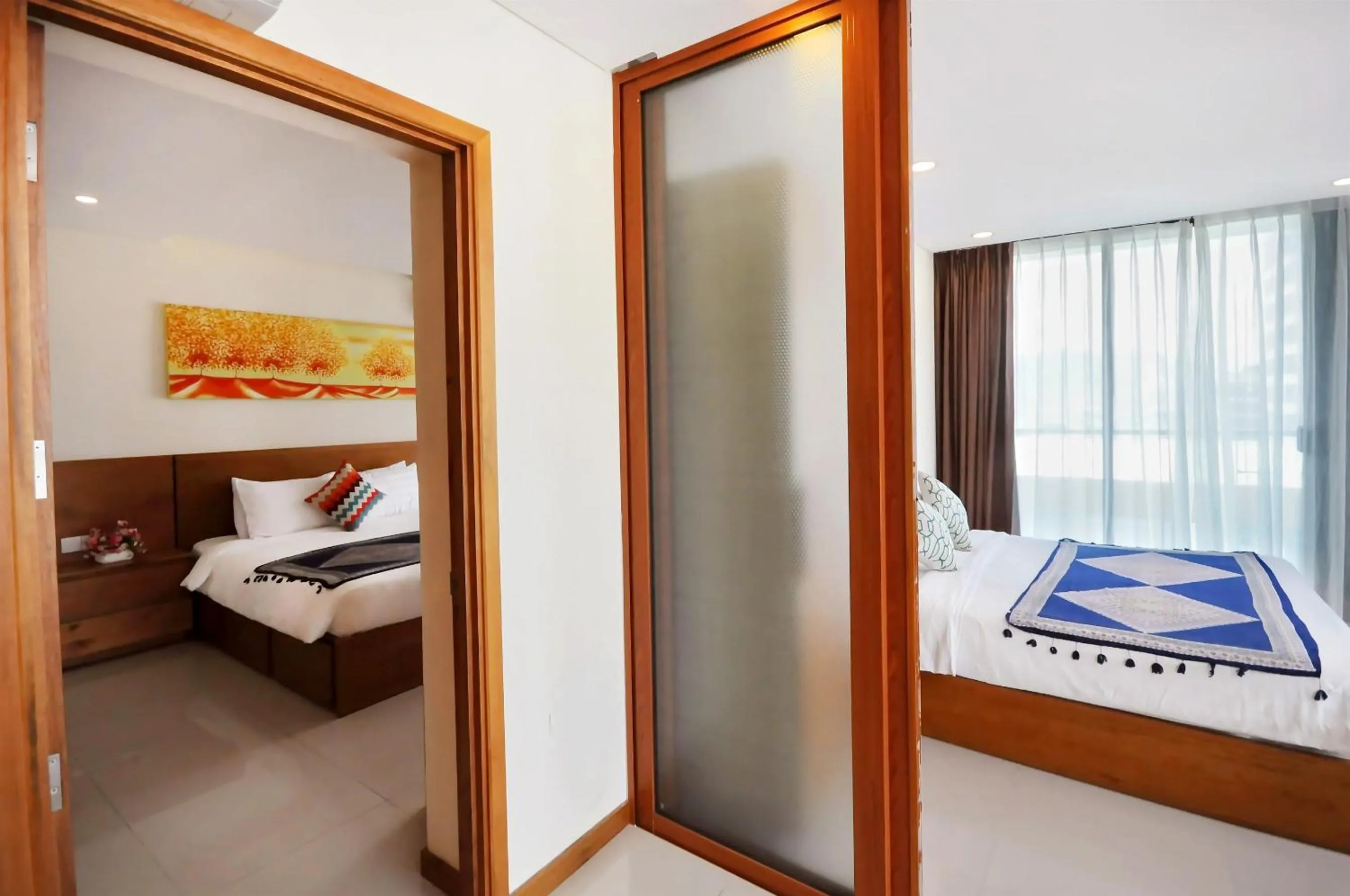 Bed in Holi Beach Hotel & Apartments