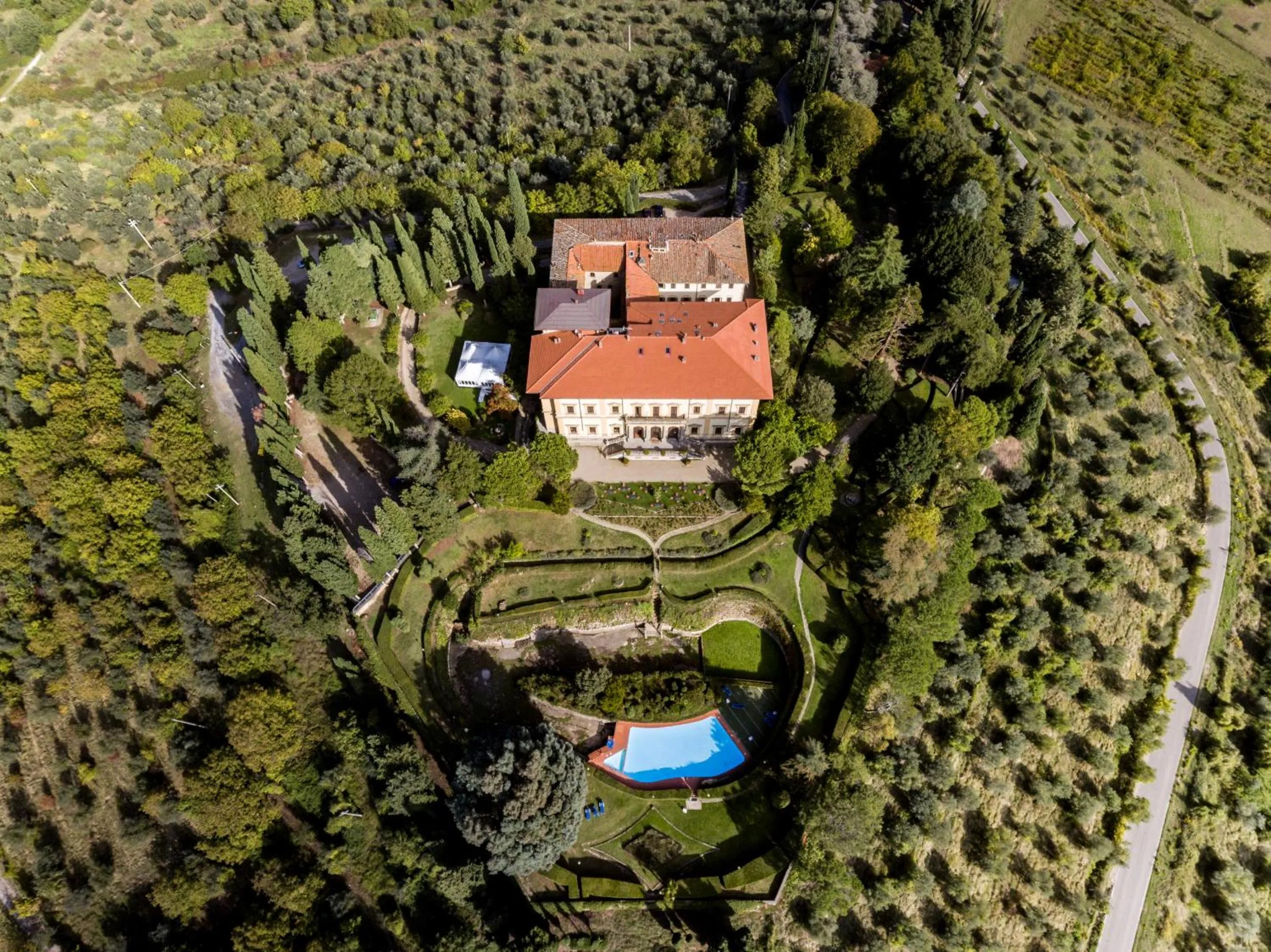 Bird's eye view in Villa Pitiana