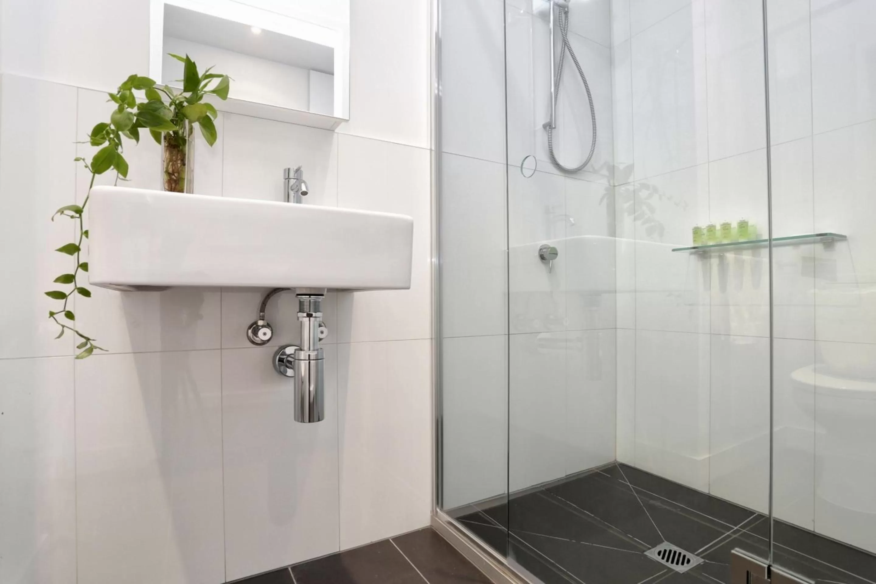Bathroom in Aura on Flinders Serviced Apartments
