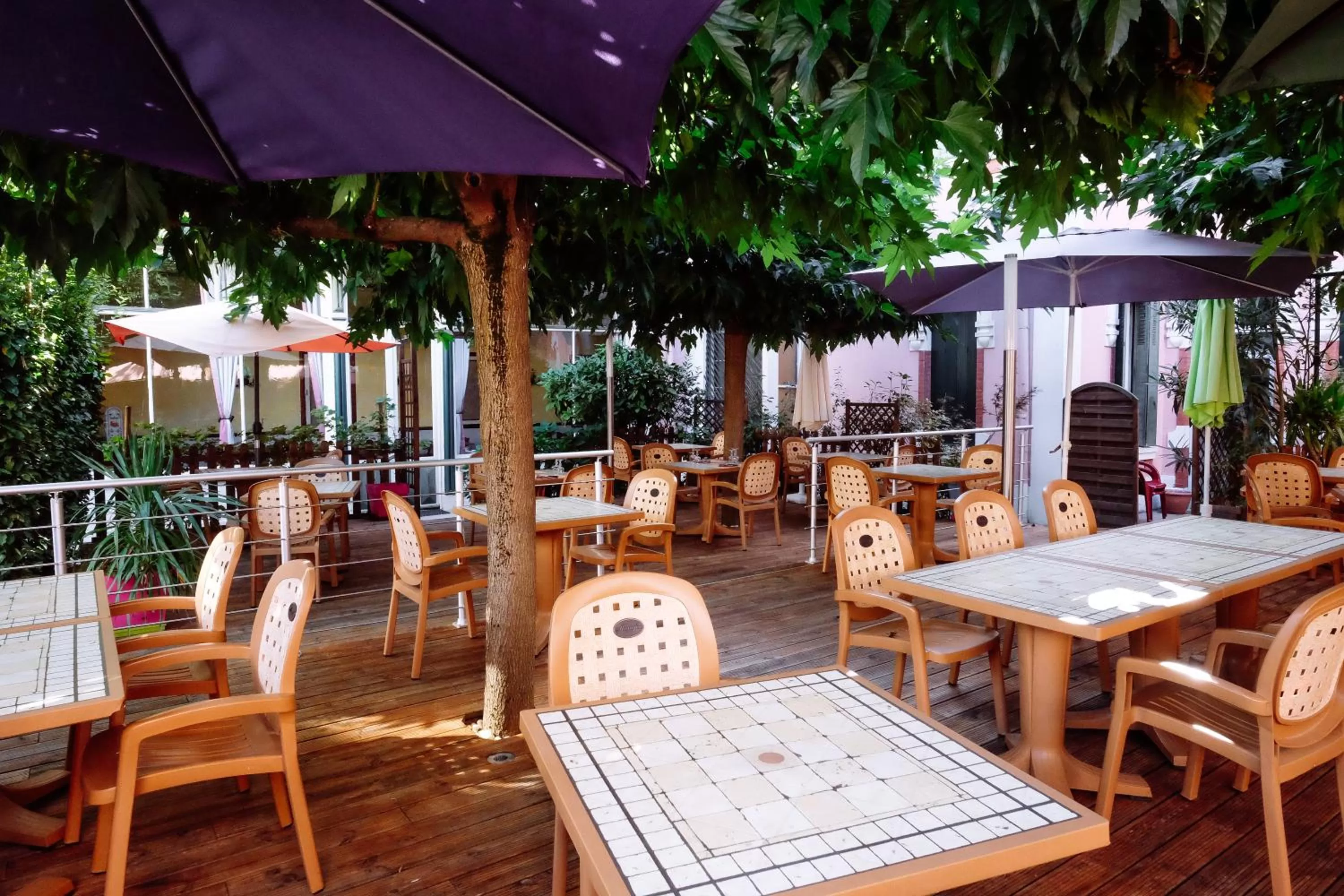 Patio in Hôtel Pedussaut