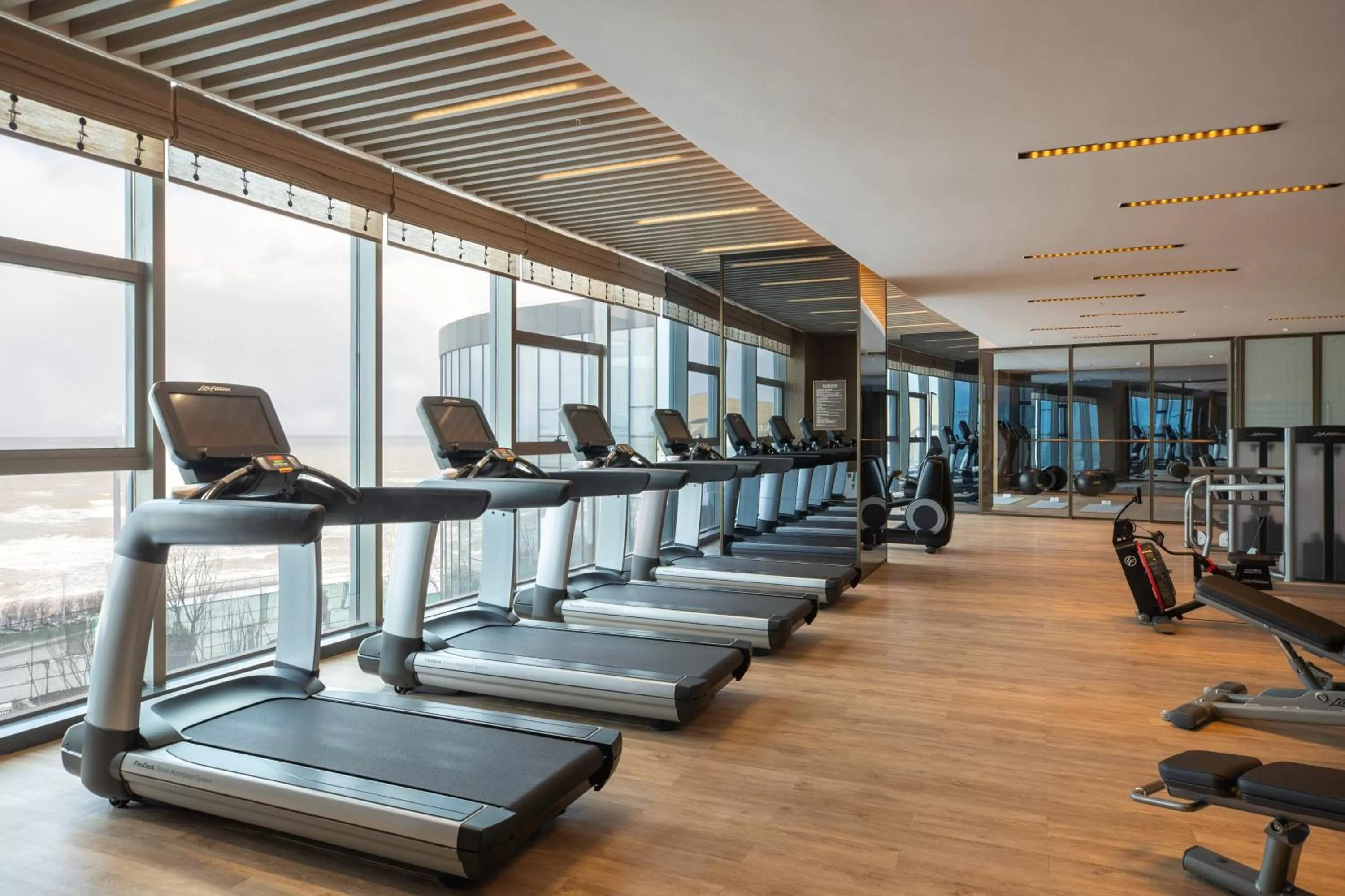 Fitness centre/facilities in Yantai Marriott Hotel