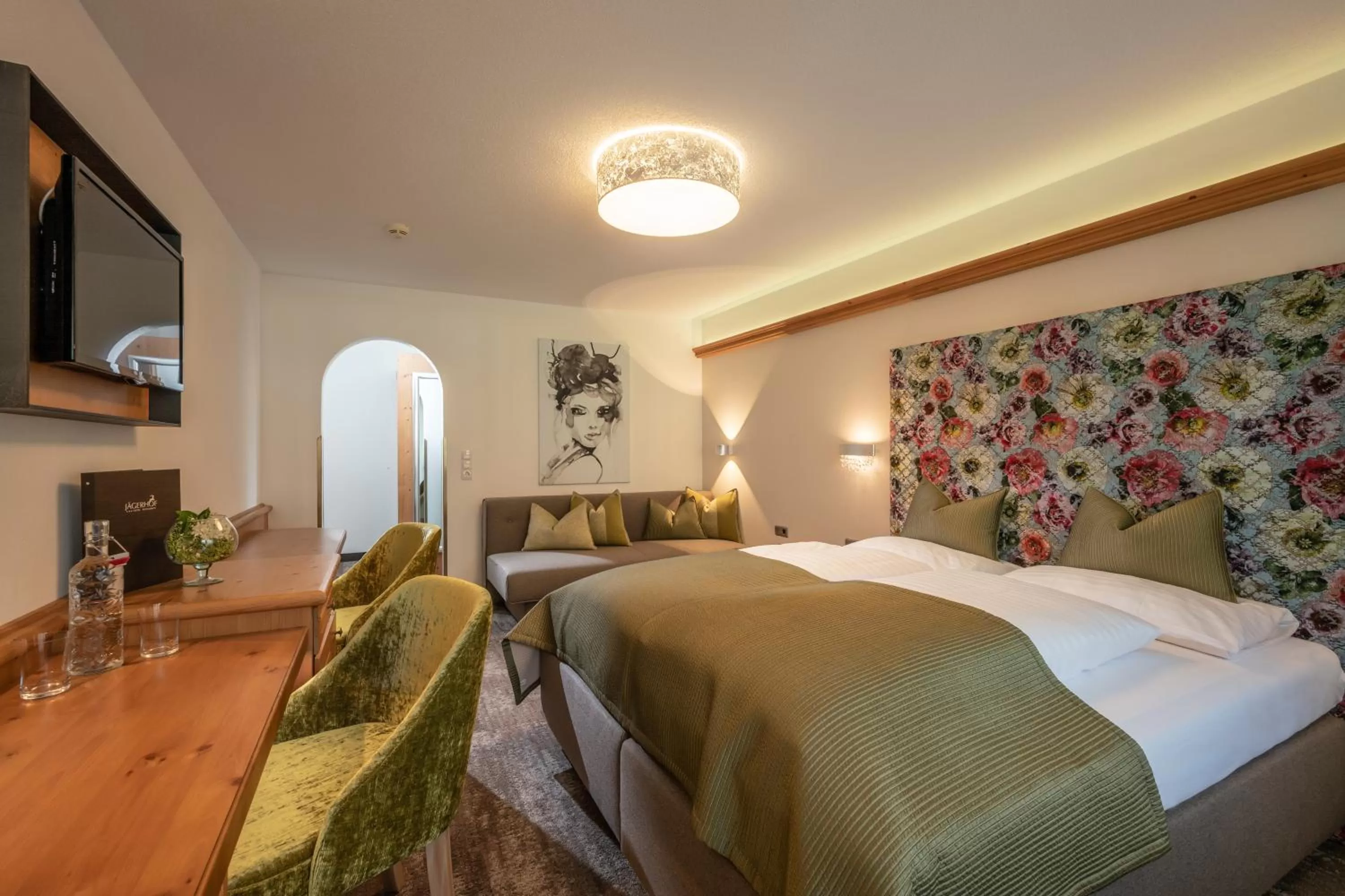 Bed in Hotel Jägerhof und Jagdhaus