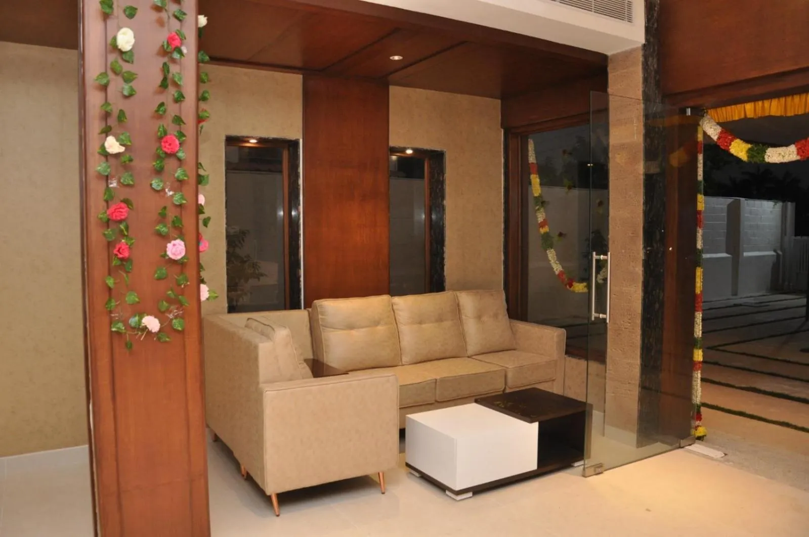 Seating area in Hotel Ashok Palace