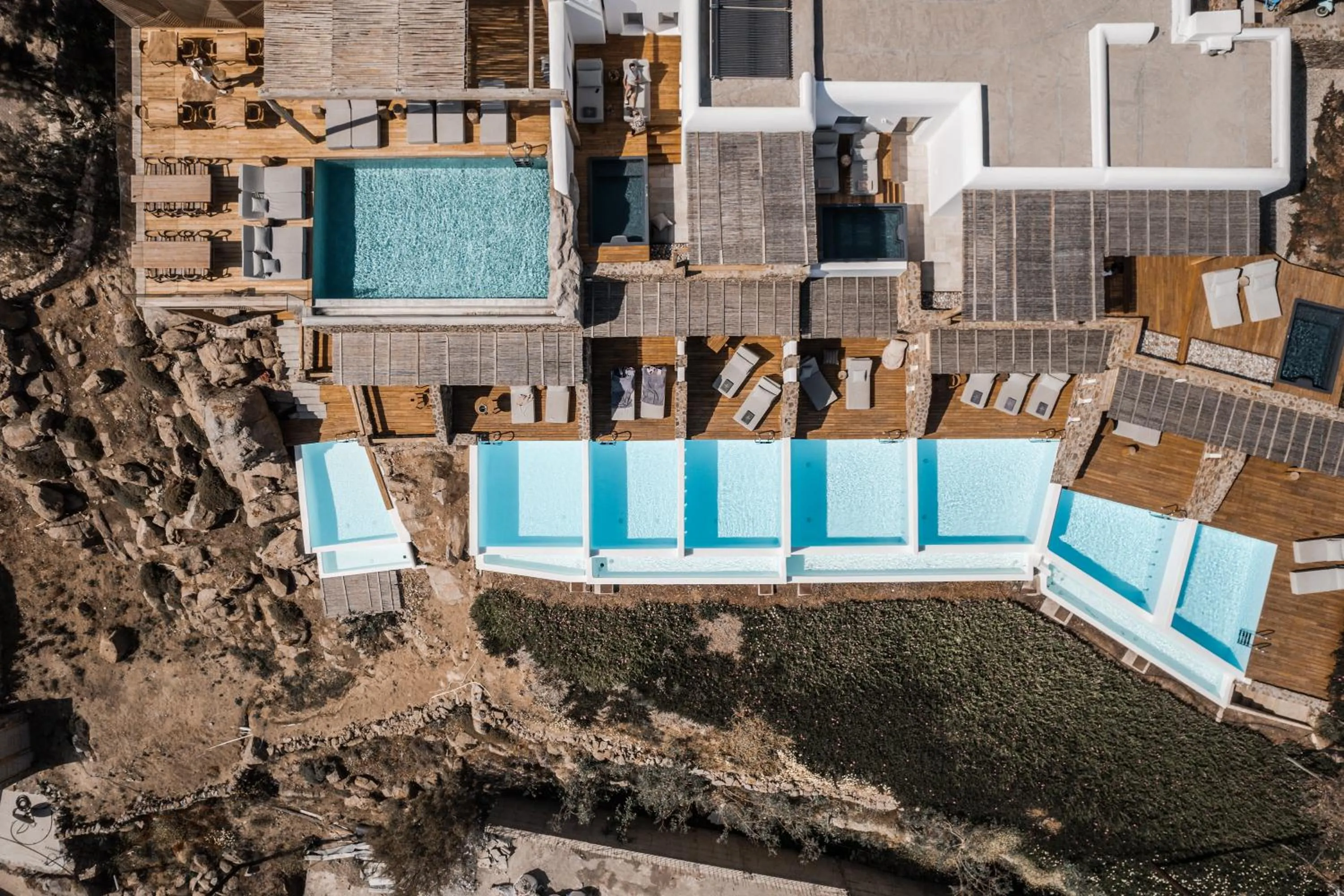 Pool view in Alissachni Mykonos
