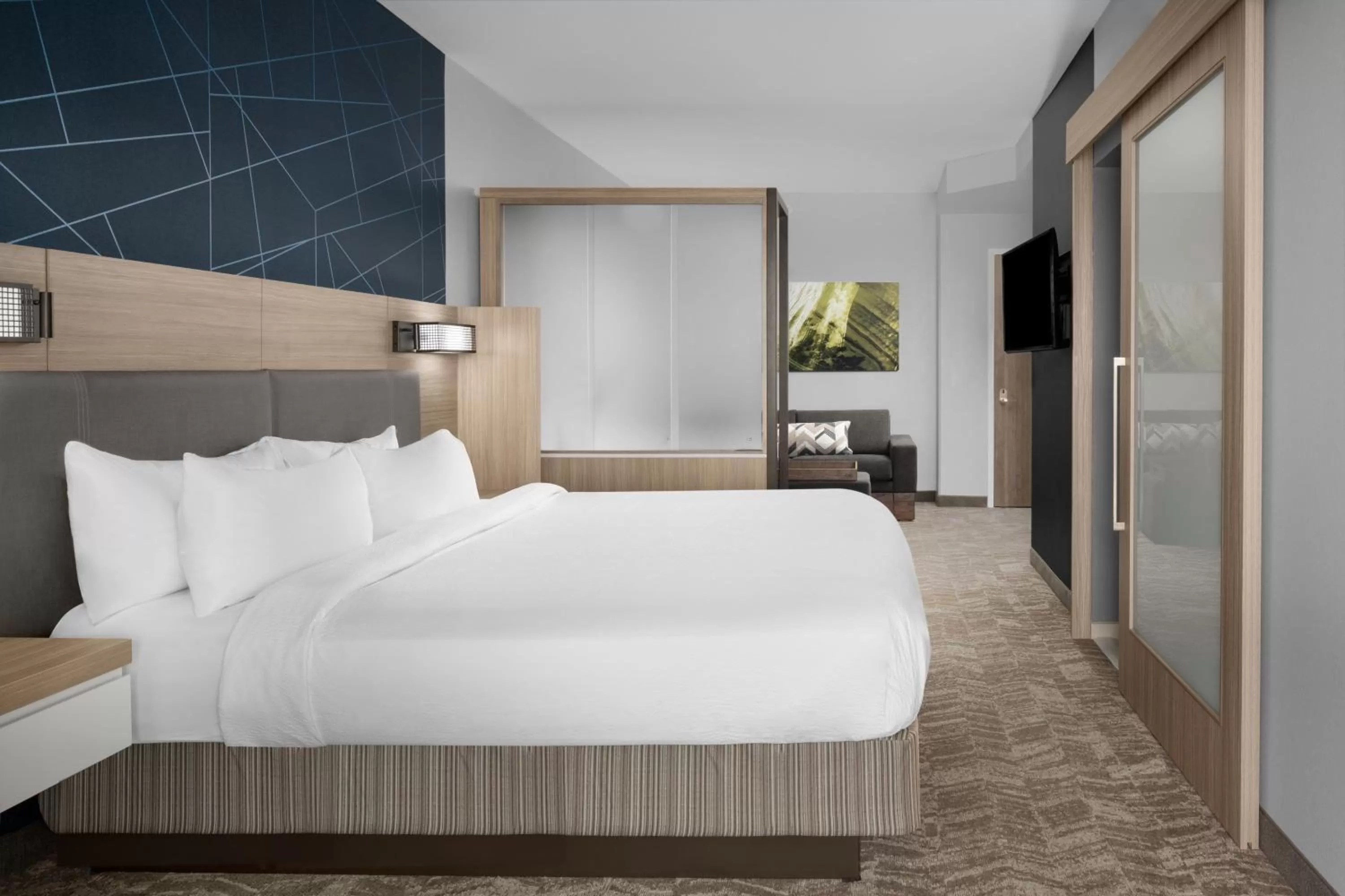 Photo of the whole room, Bed in SpringHill Suites by Marriott Myrtle Beach Oceanfront