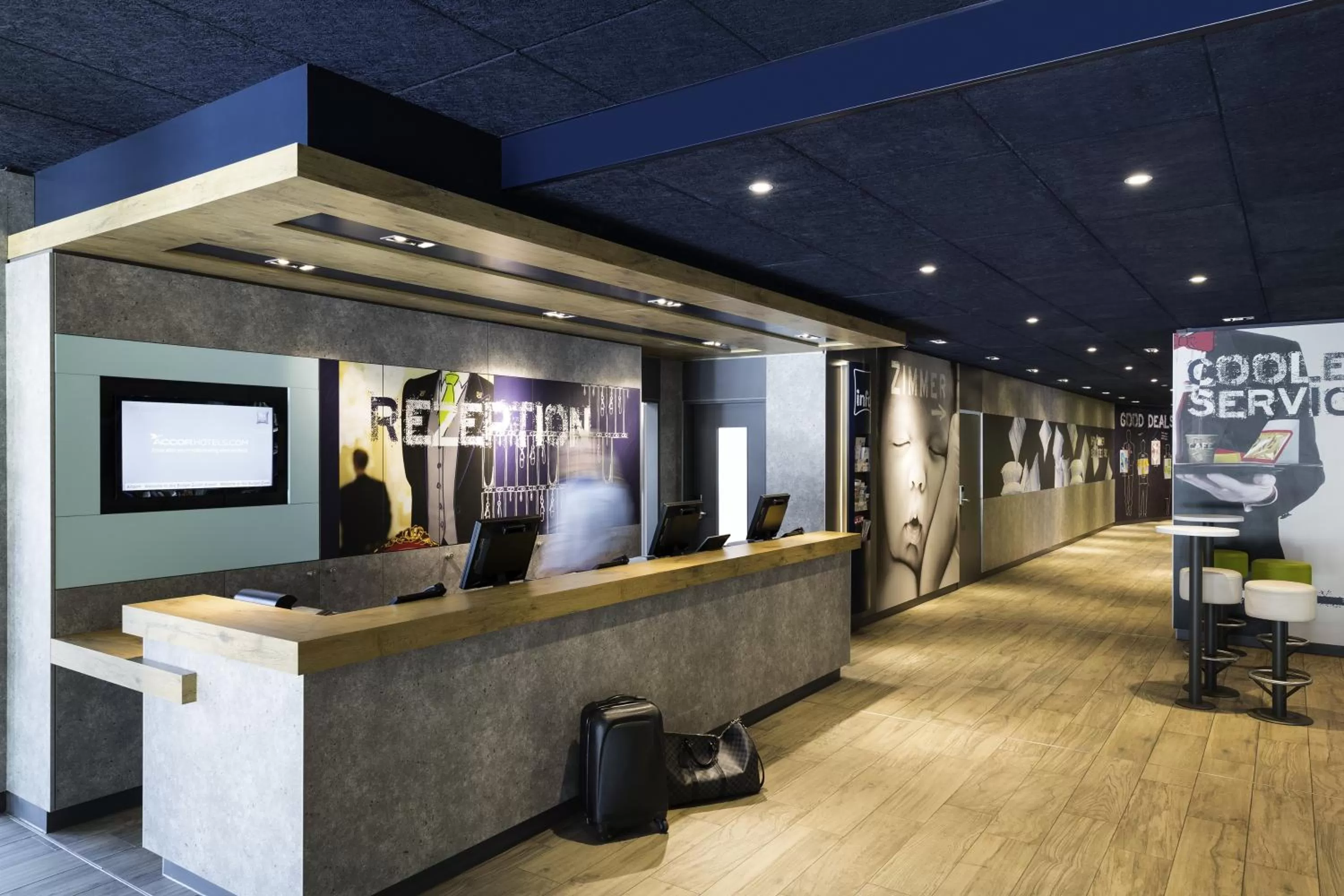 Lobby or reception in ibis budget Zurich Airport