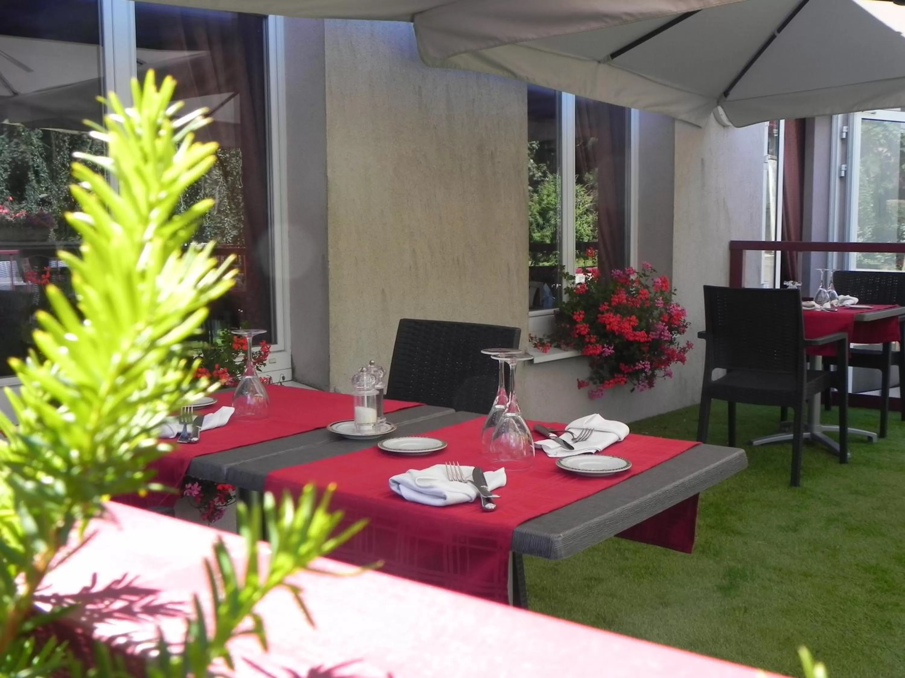 Patio in Hôtel Restaurant Le Moschenross