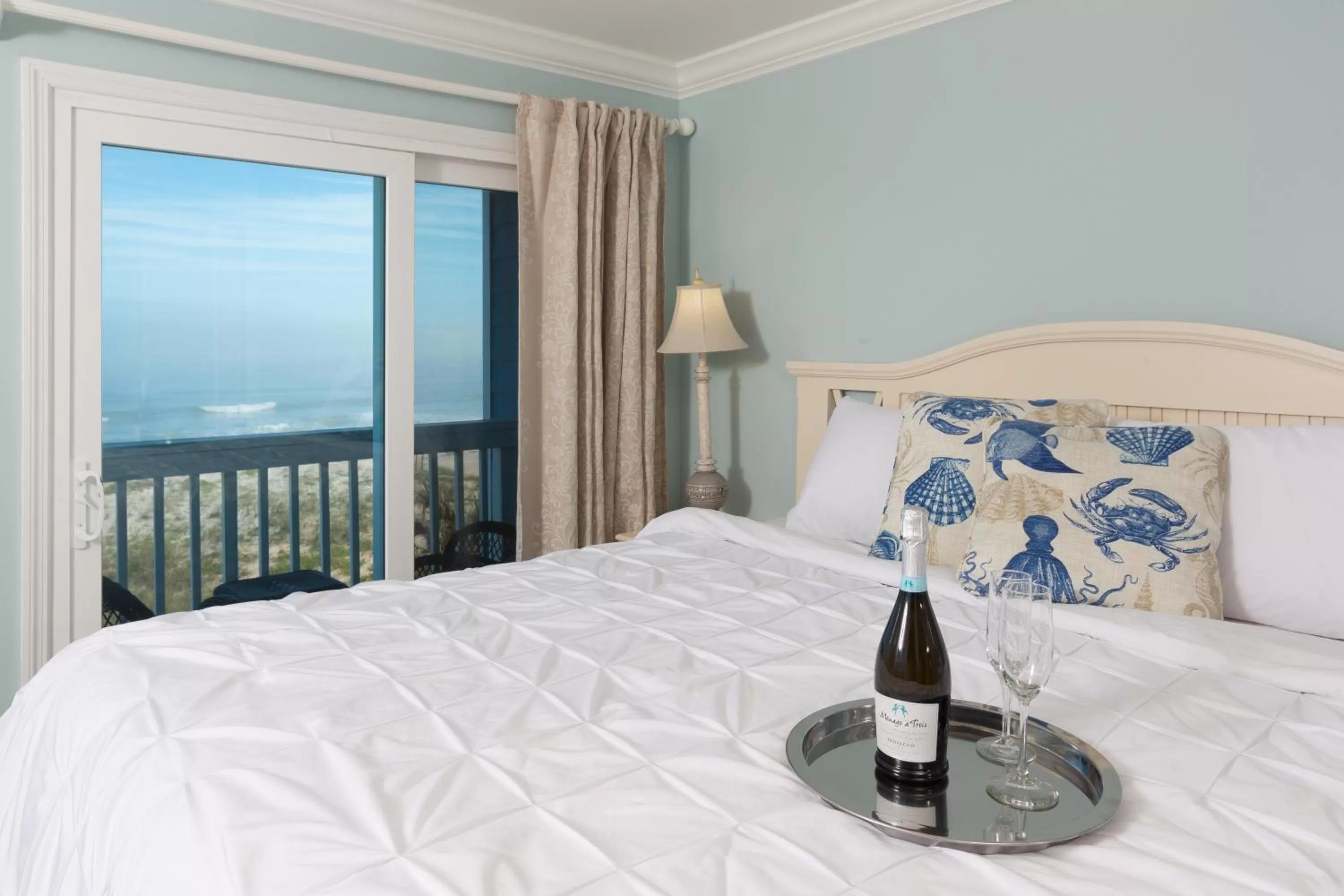 Bed in The Saint Augustine Beach House