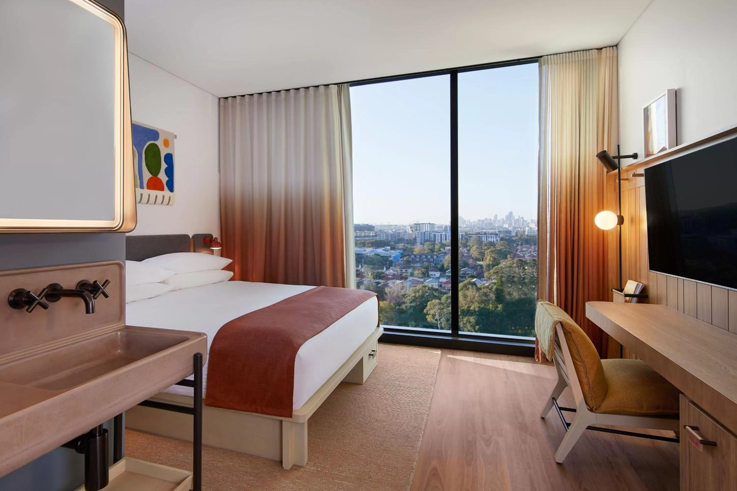 Photo of the whole room, Bed in Moxy Sydney Airport