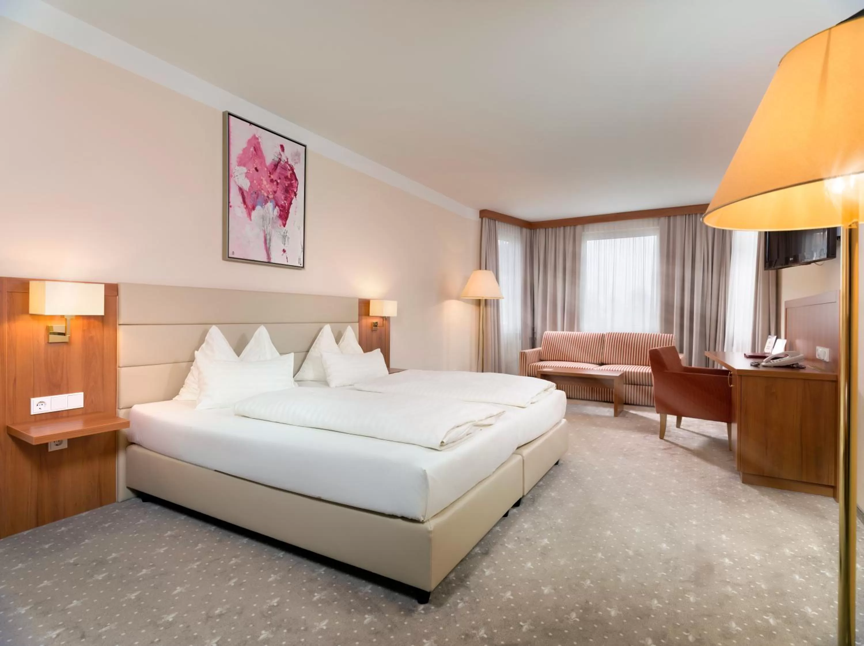 Bed in Vergeiner's Hotel Traube