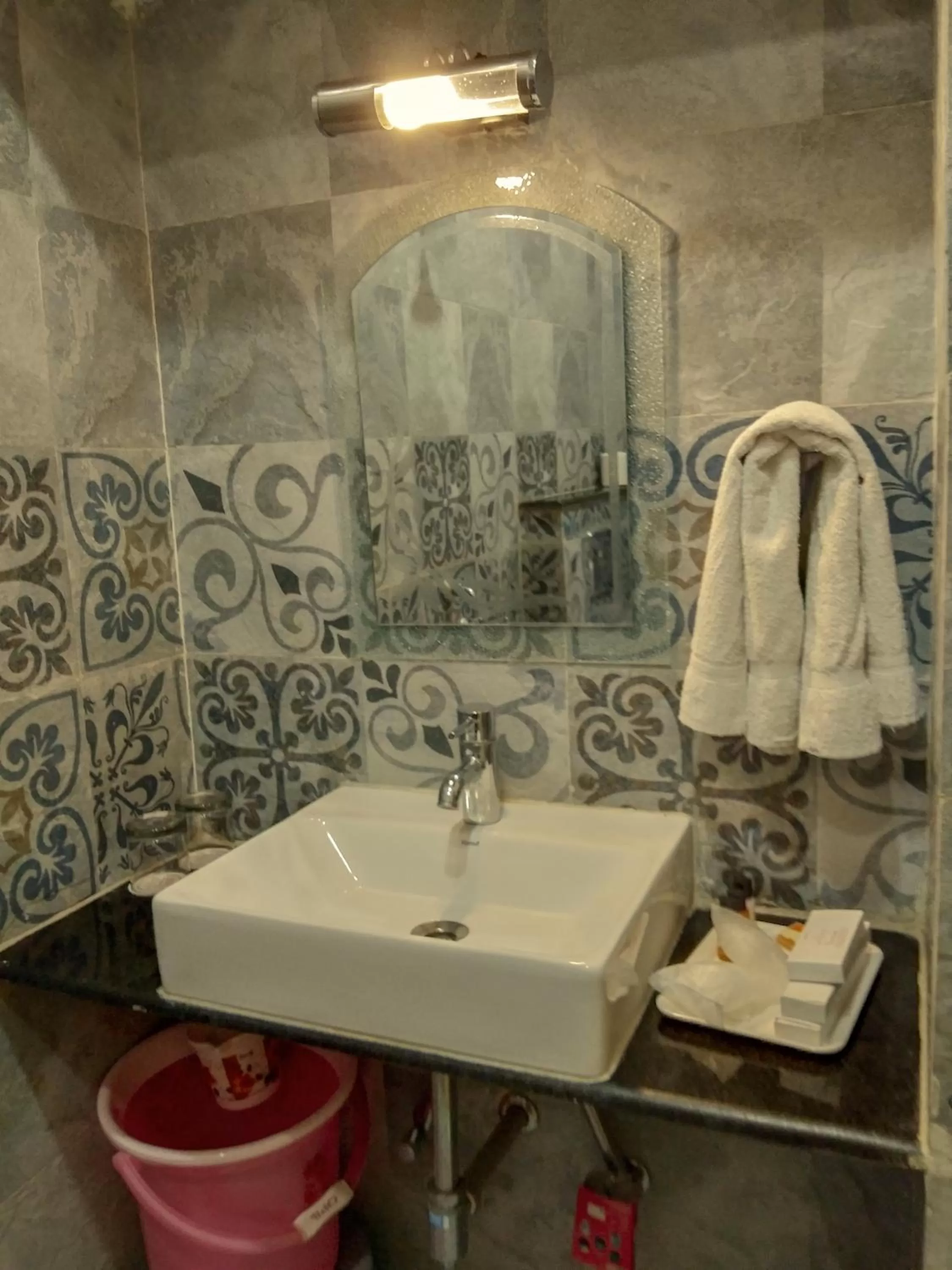 Bathroom in Dwivedi Hotels Sri Omkar Palace