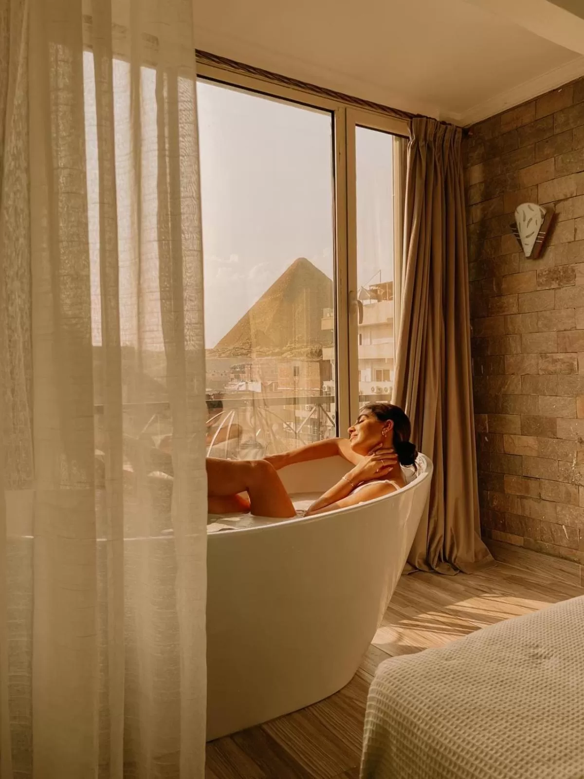 View (from property/room), Bathroom in Sphinx Golden Gate Pyramids