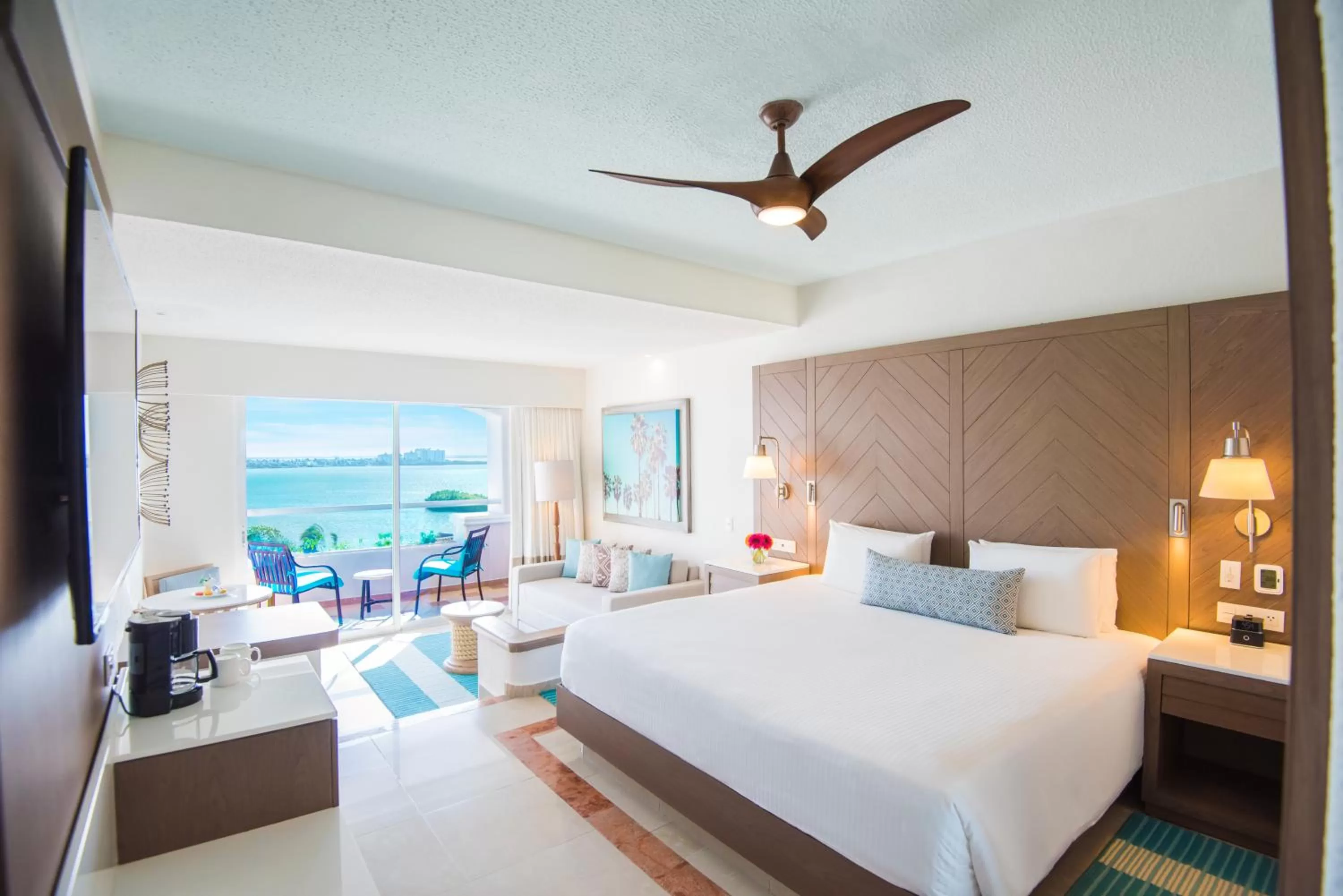 View (from property/room), Bed in Sunscape Cancun All-Inclusive Resort & Spa by Hyatt