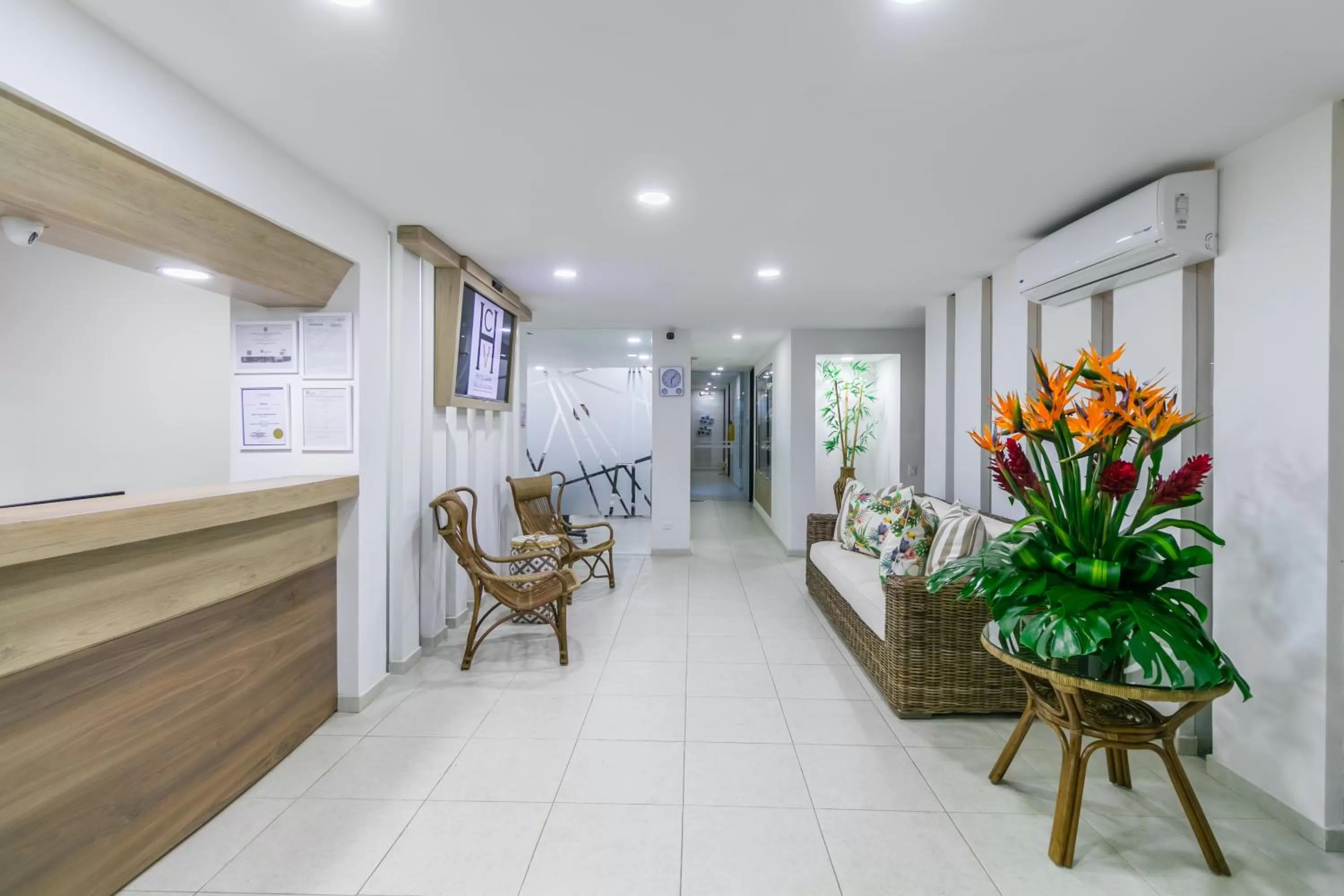 Lobby or reception in Hotel Casa Vallecaucana