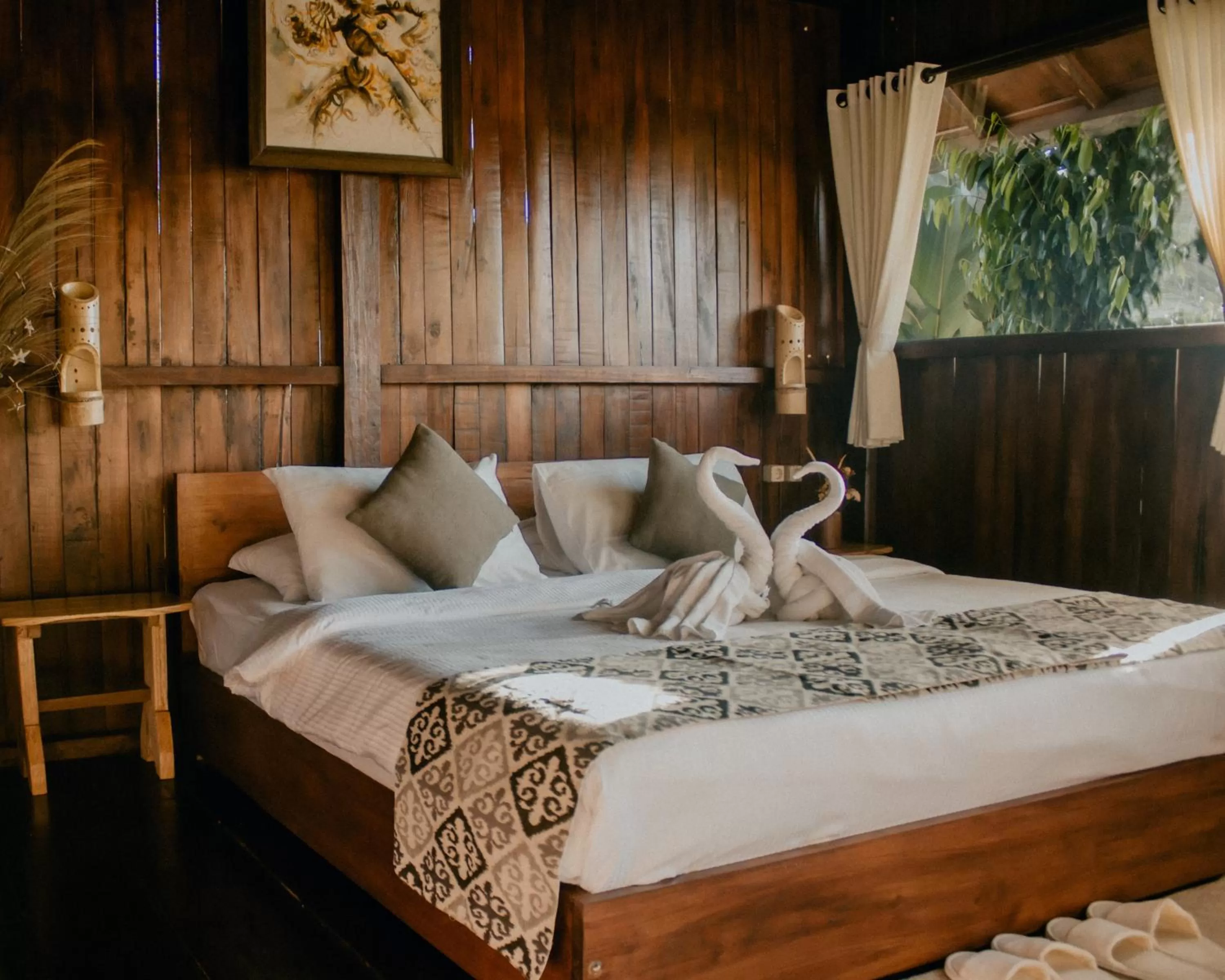 Bed in Da'Kayu Bali Homestay