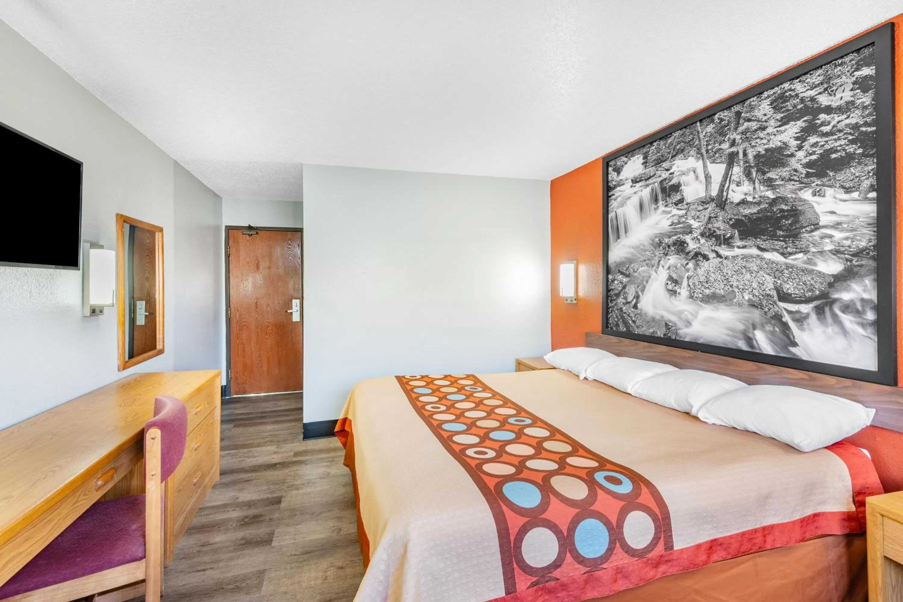 Bed in Super 8 by Wyndham Waynesburg