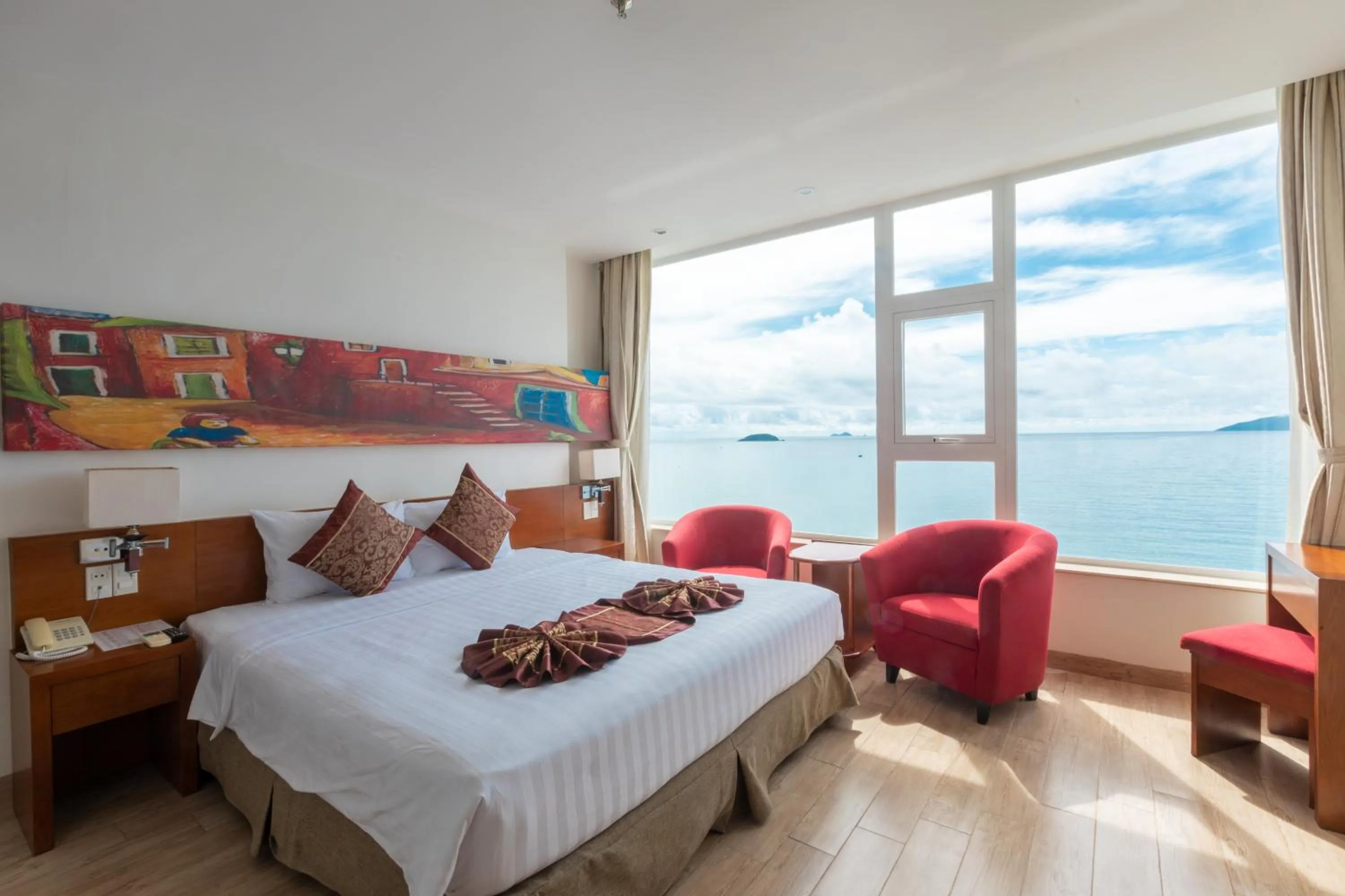 Bed in Nha Trang Wonderland Hotel