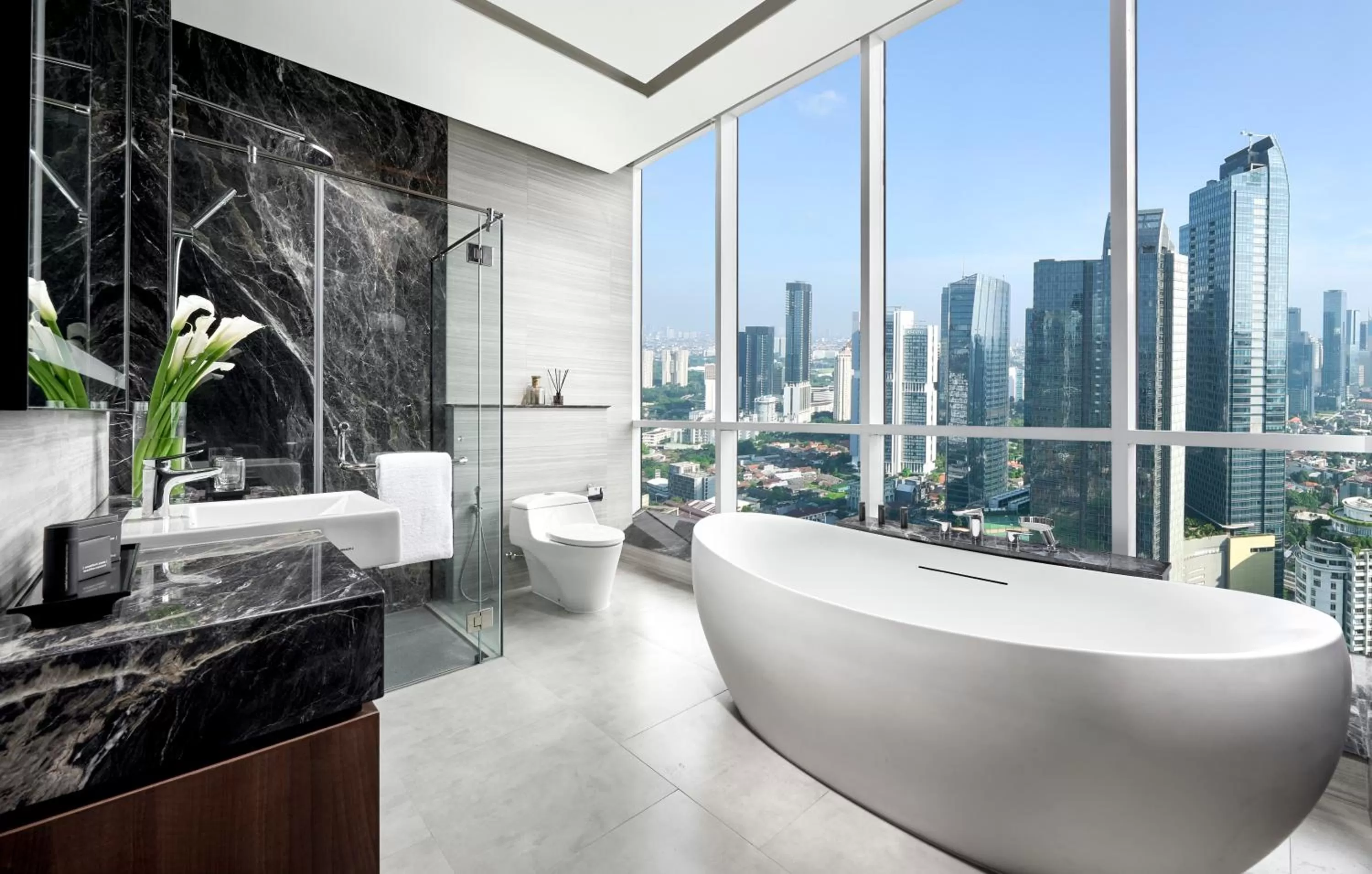 Bathroom in Oakwood Premier Cozmo Jakarta