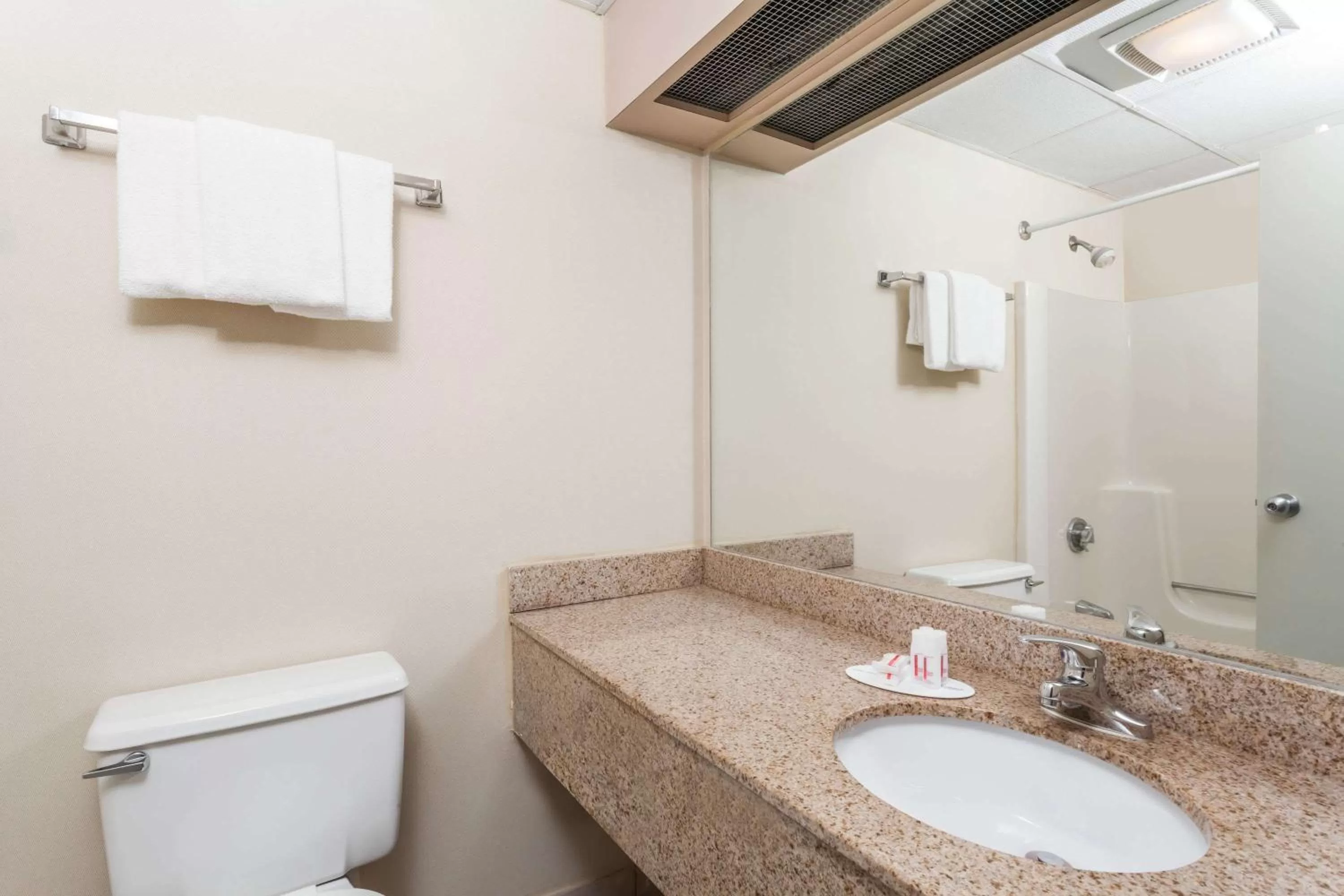 Bathroom in Days Inn by Wyndham Windsor Locks / Bradley Intl Airport