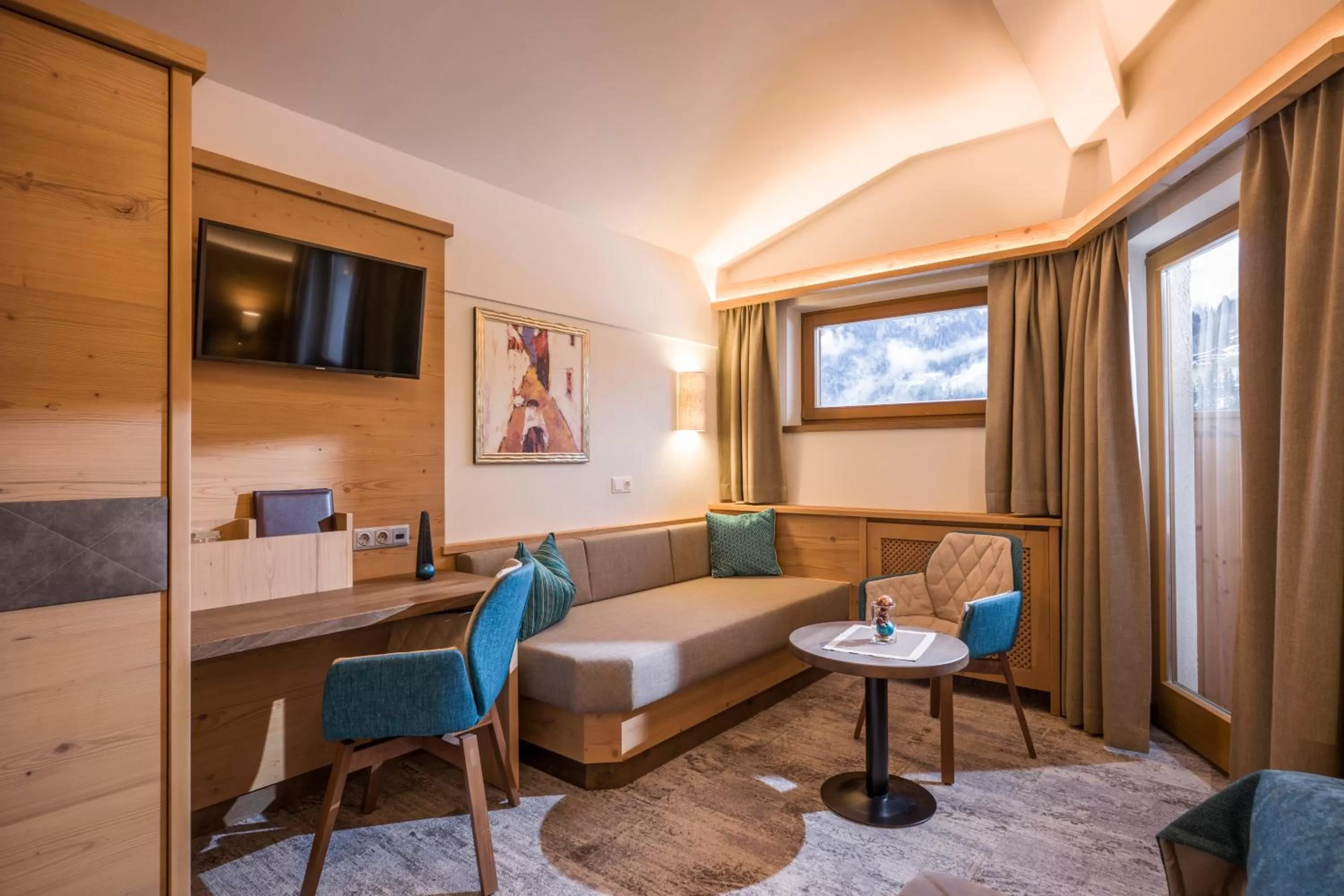 Seating area in Hotel Bergkristall