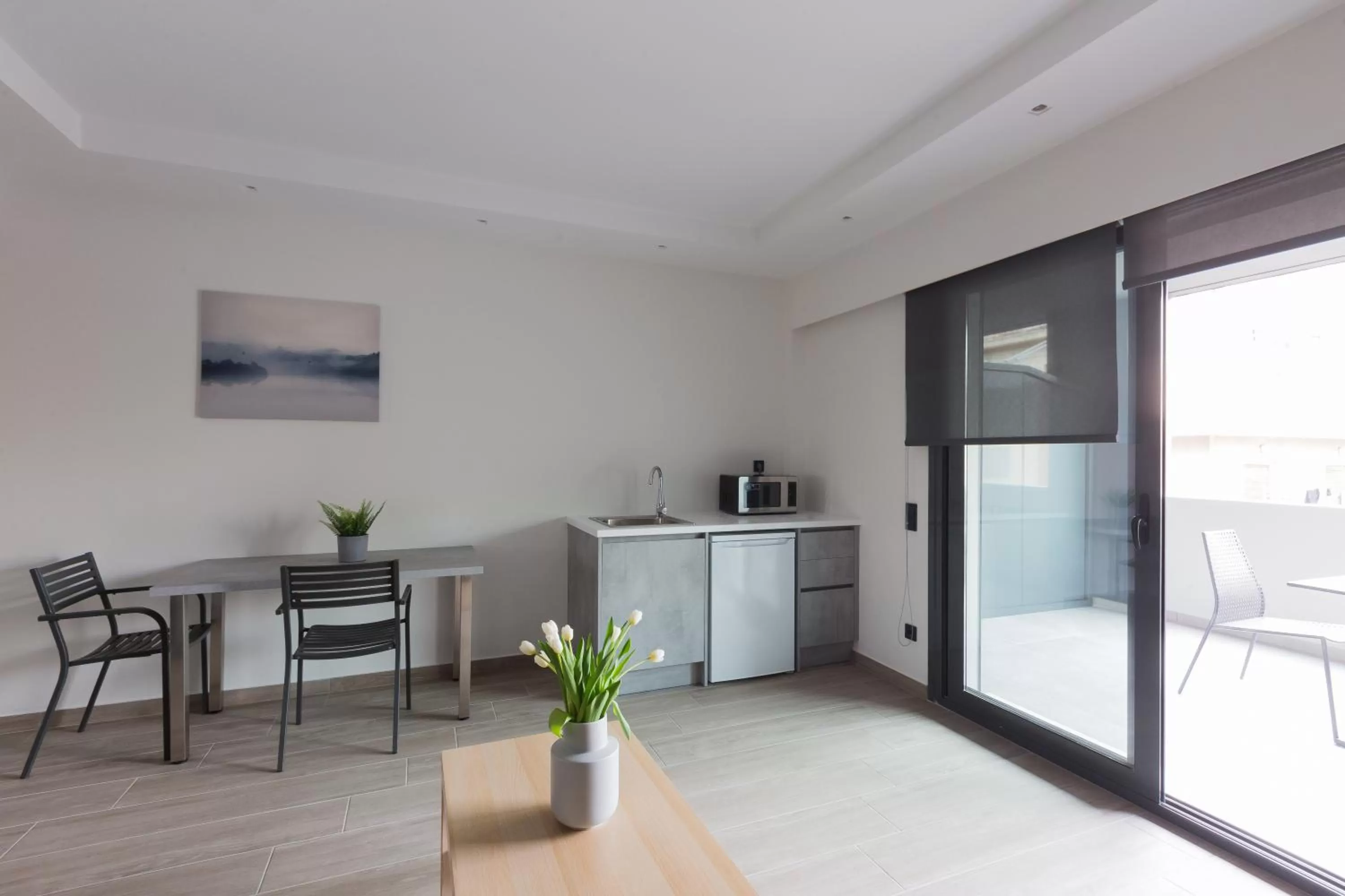 Seating area in Athenian Central Apartments