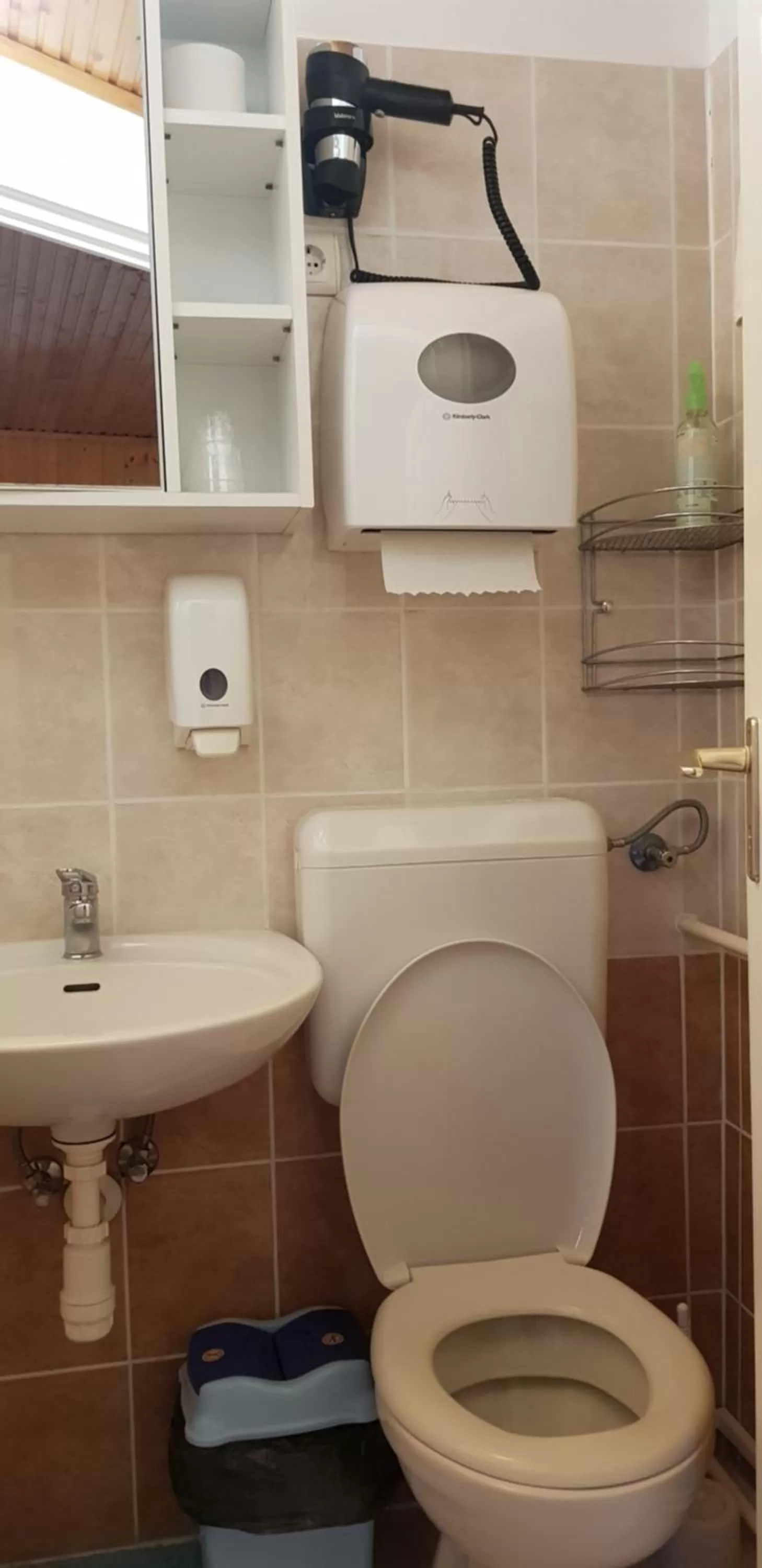 Toilet in Central Panzió Gyula