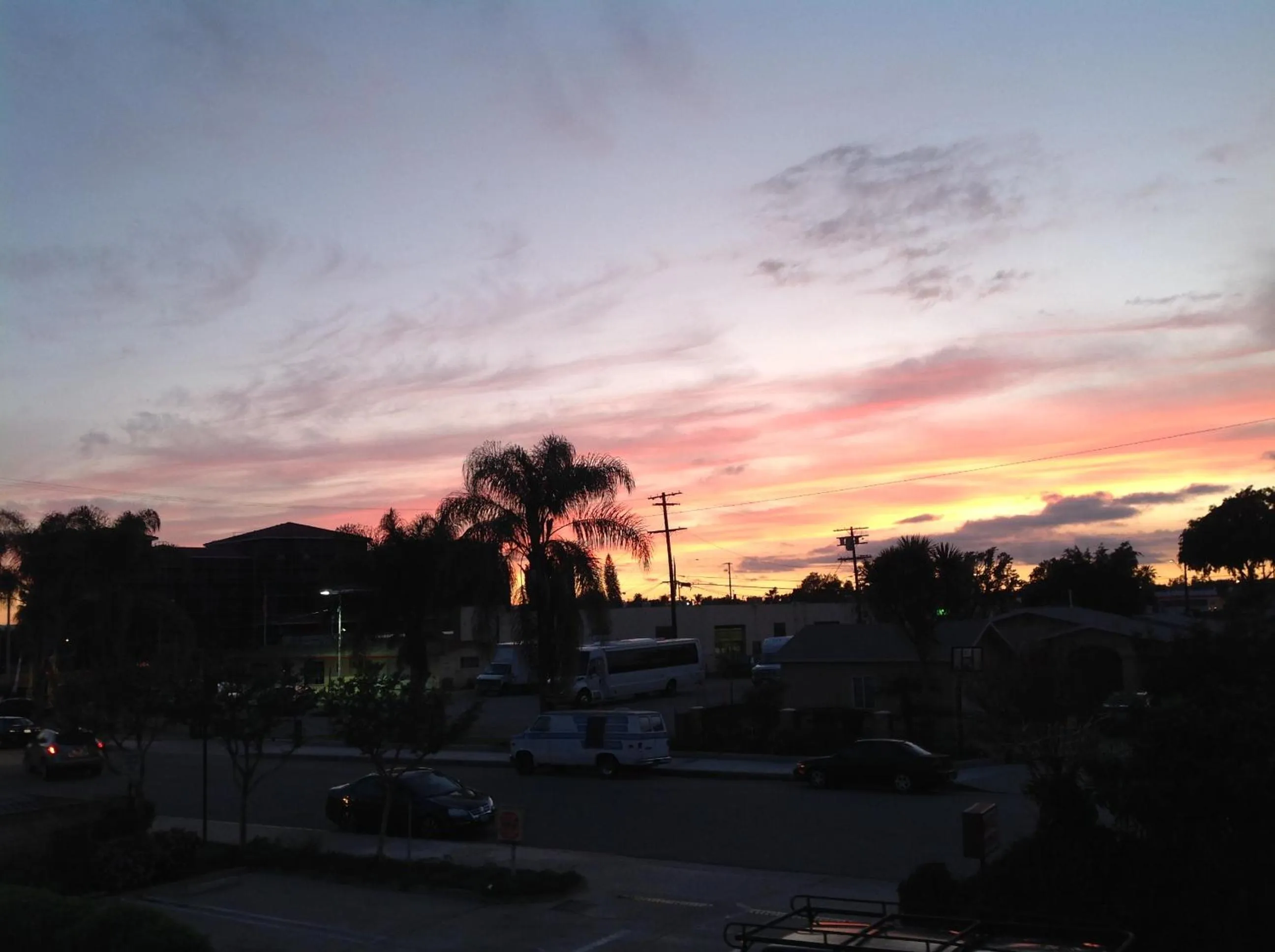 Sunset in Eunice Plaza Motel