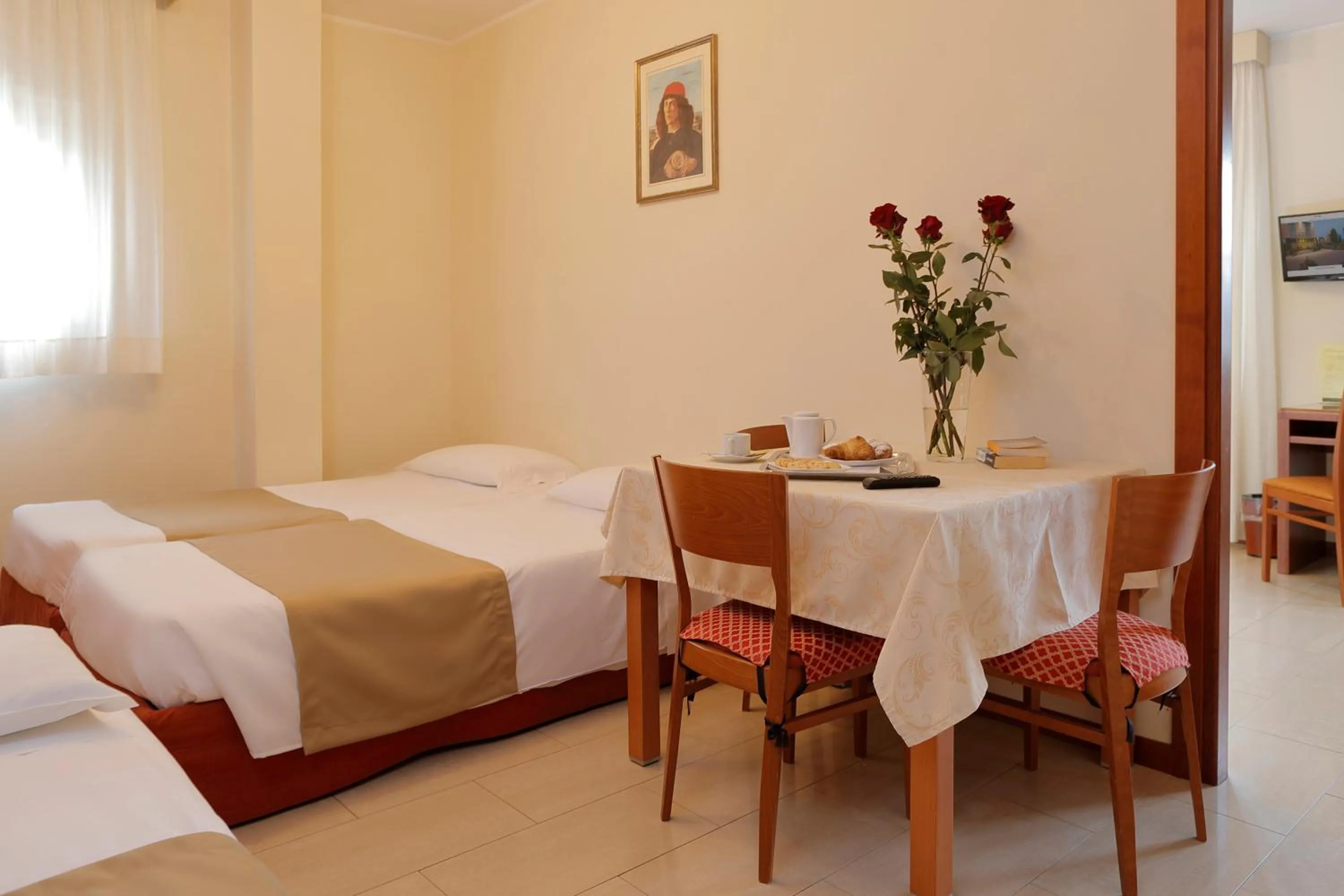 Bed in Hotel Michelangelo