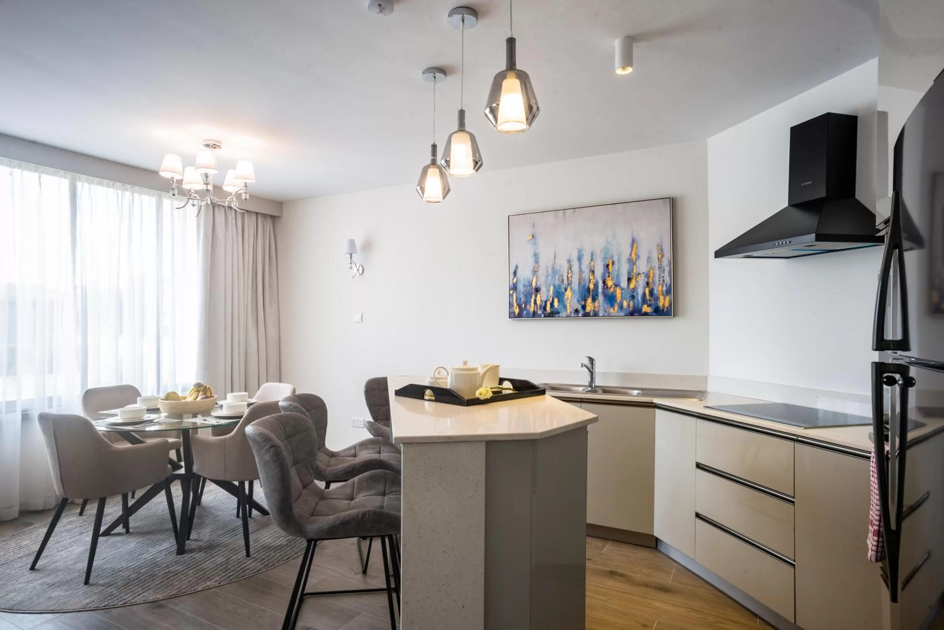 Kitchen or kitchenette in Yaya Hotel & Apartments