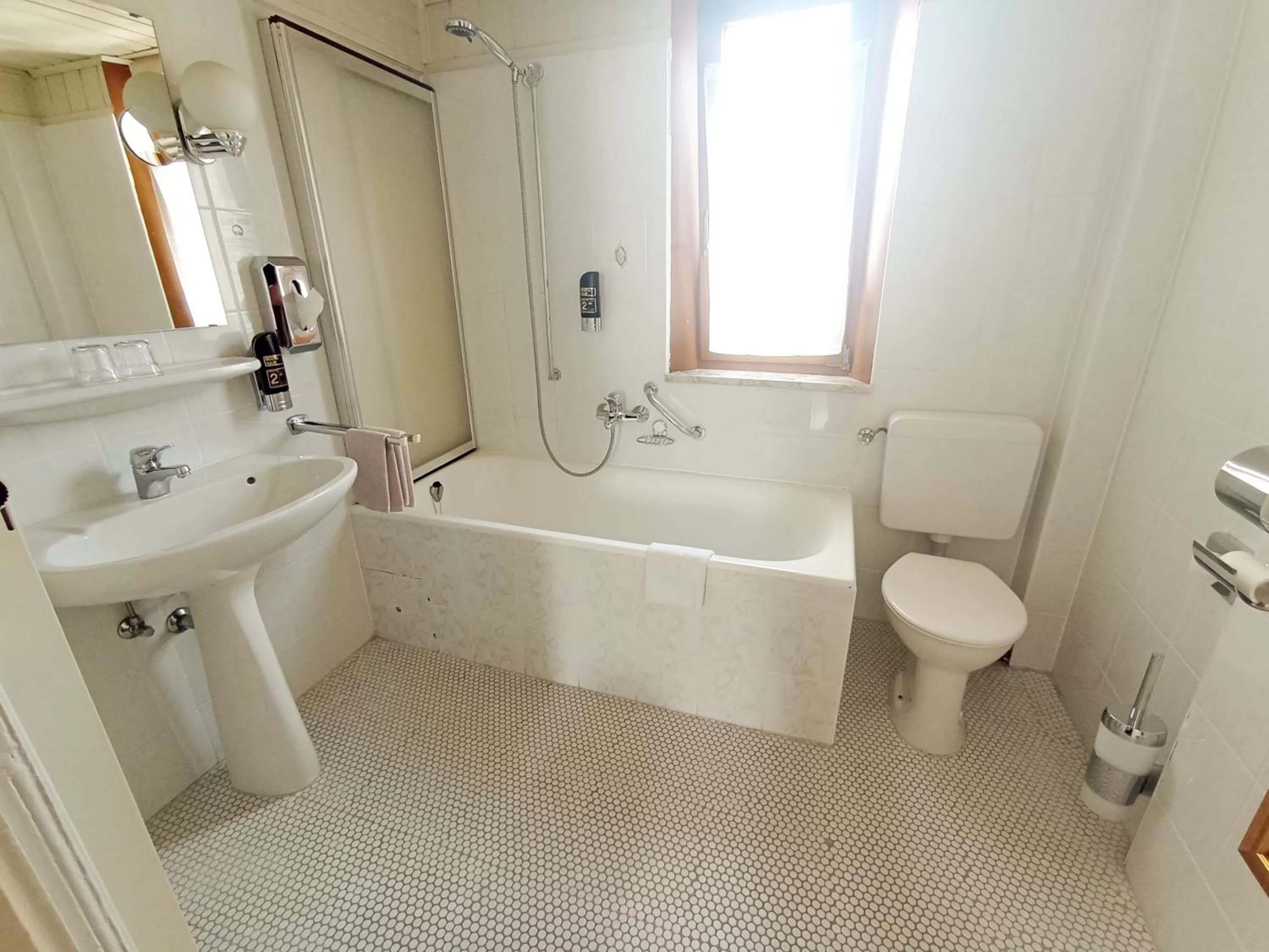 Toilet, Bathroom in Hotel-Restaurant-Krone