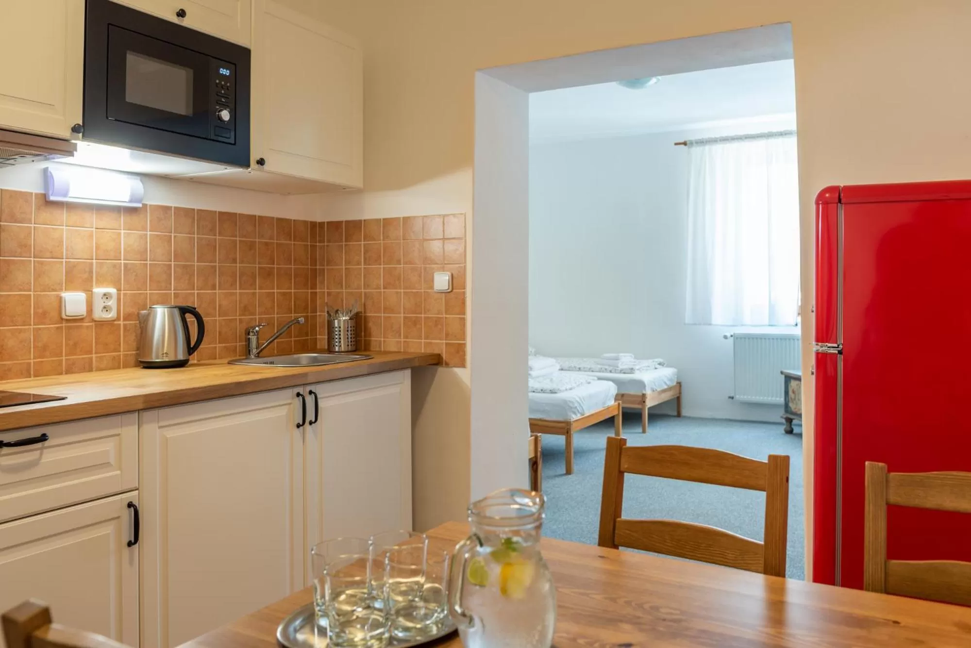 Kitchen or kitchenette in Dobrý Kanec - Hostinec