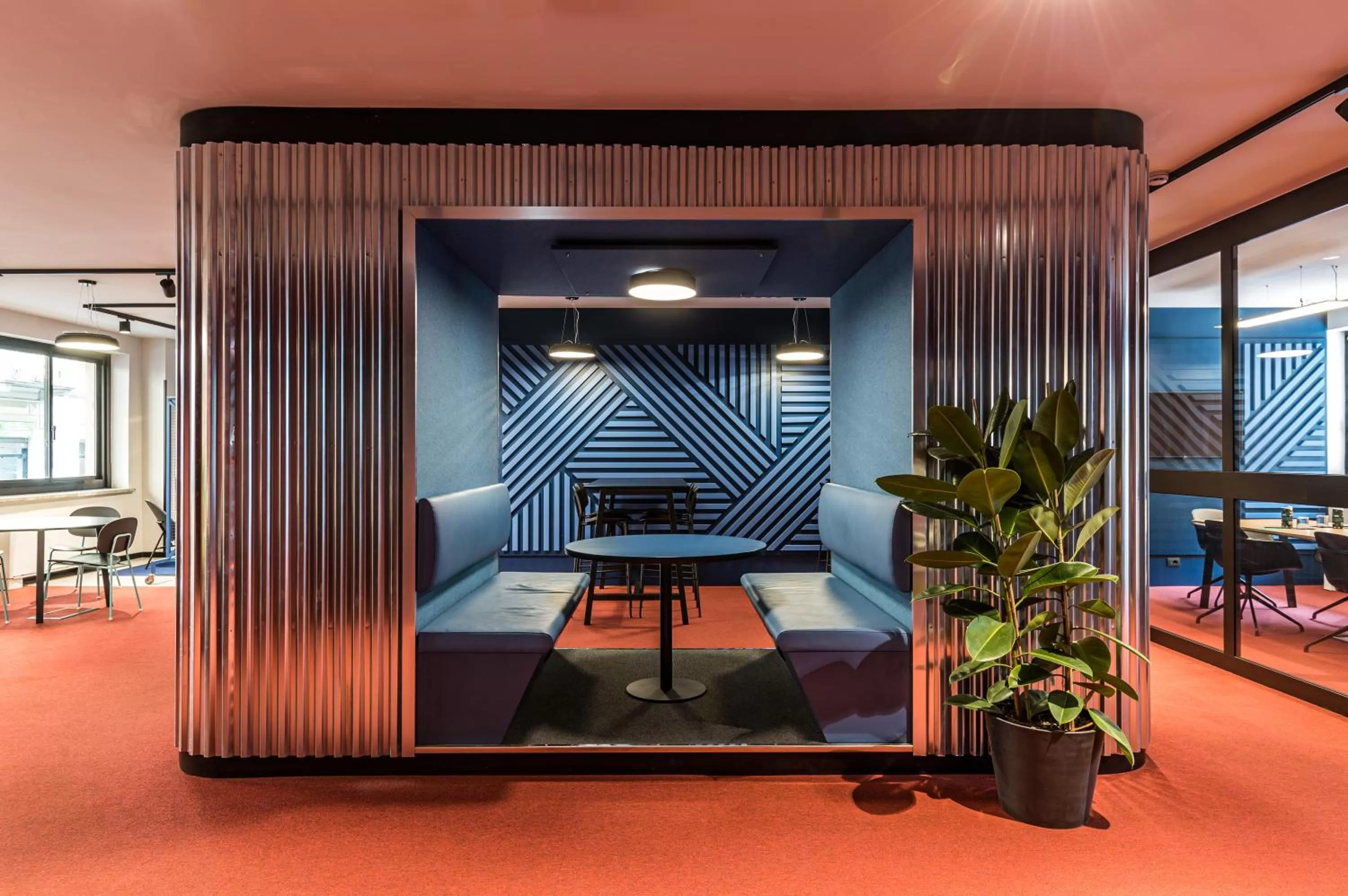 Seating area in CX Turin Marconi