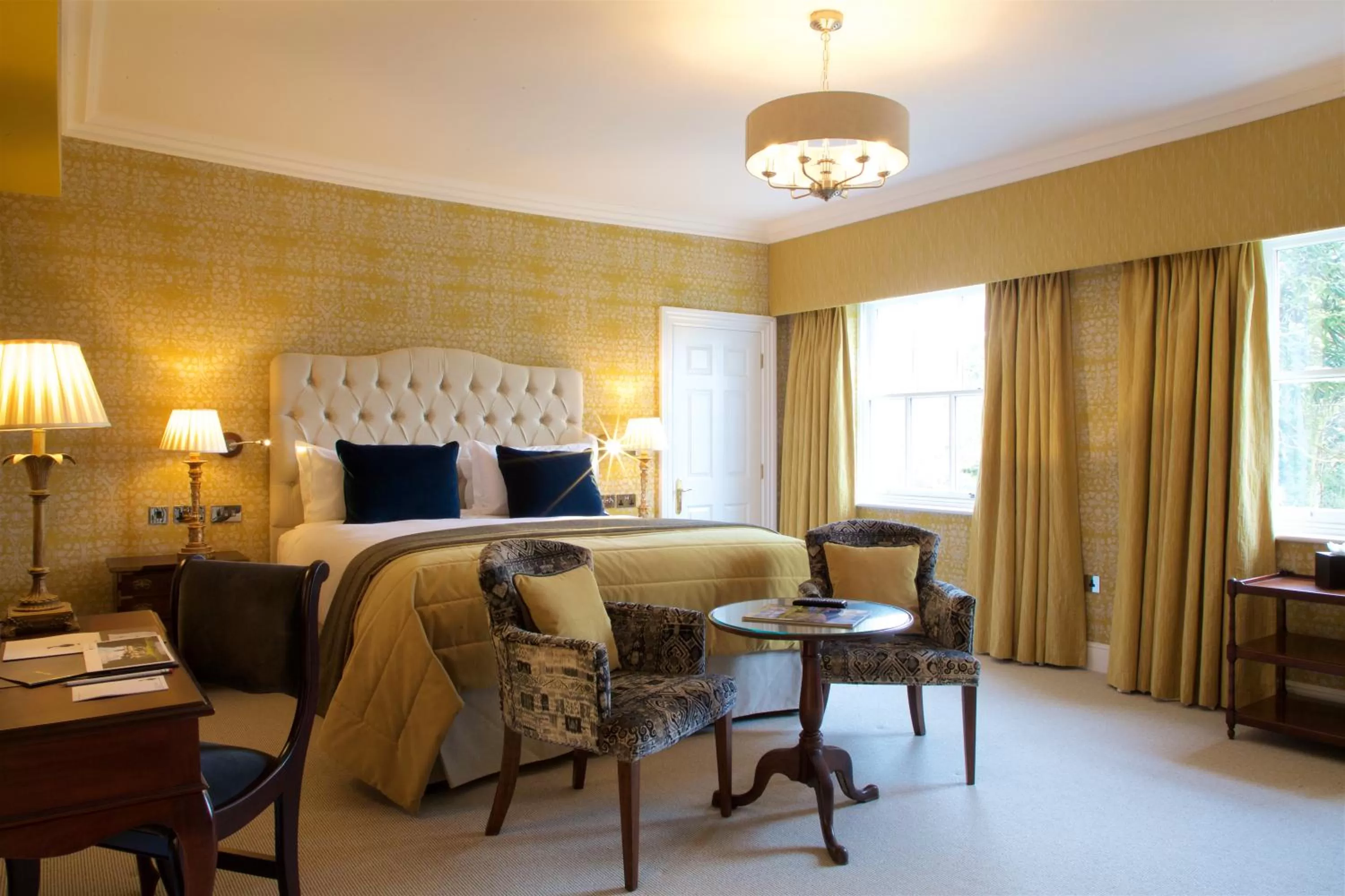 Photo of the whole room, Bed in Storrs Hall Hotel on the shore of Lake Windermere