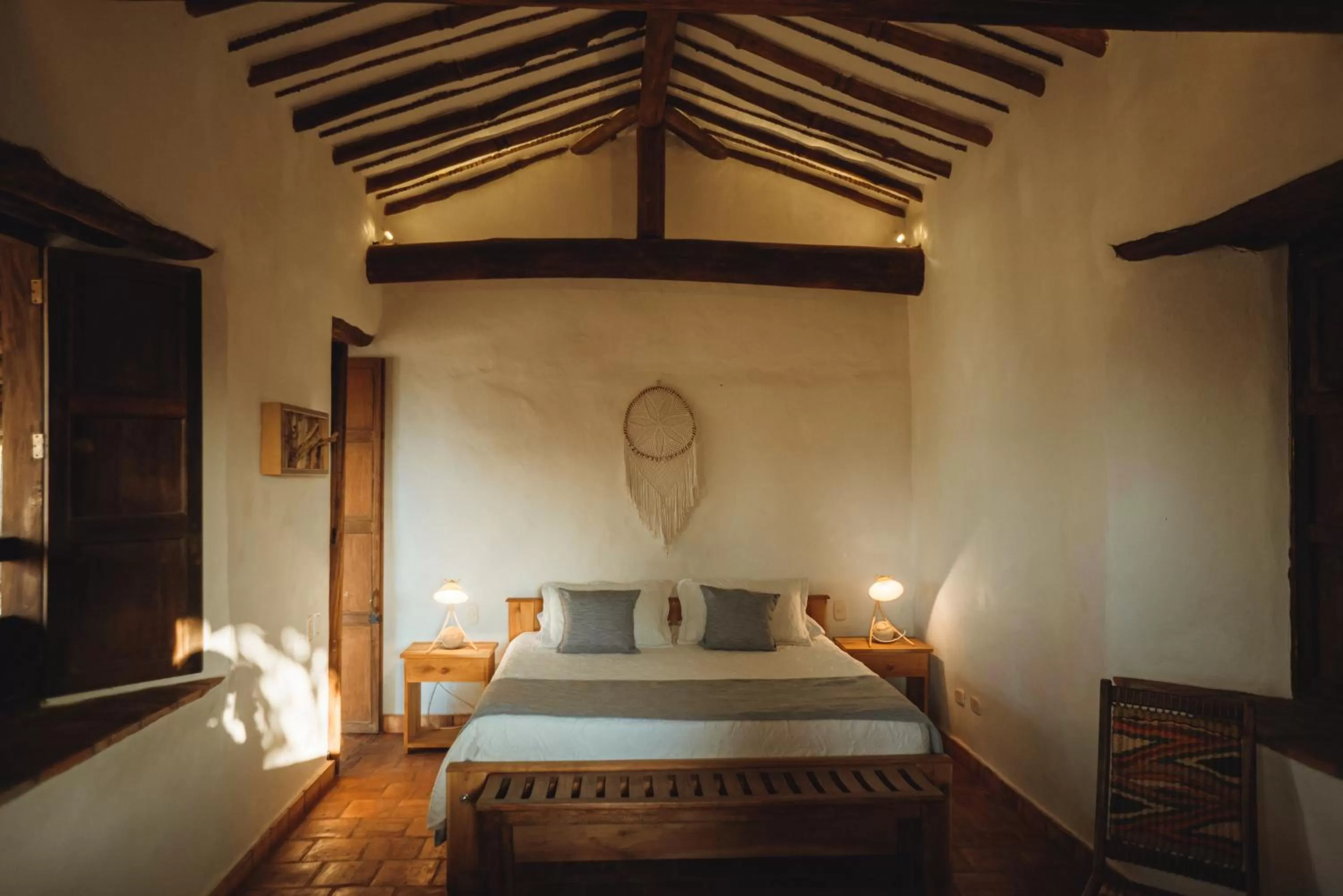 Property building, Bed in Hotel Buenosaires Barichara