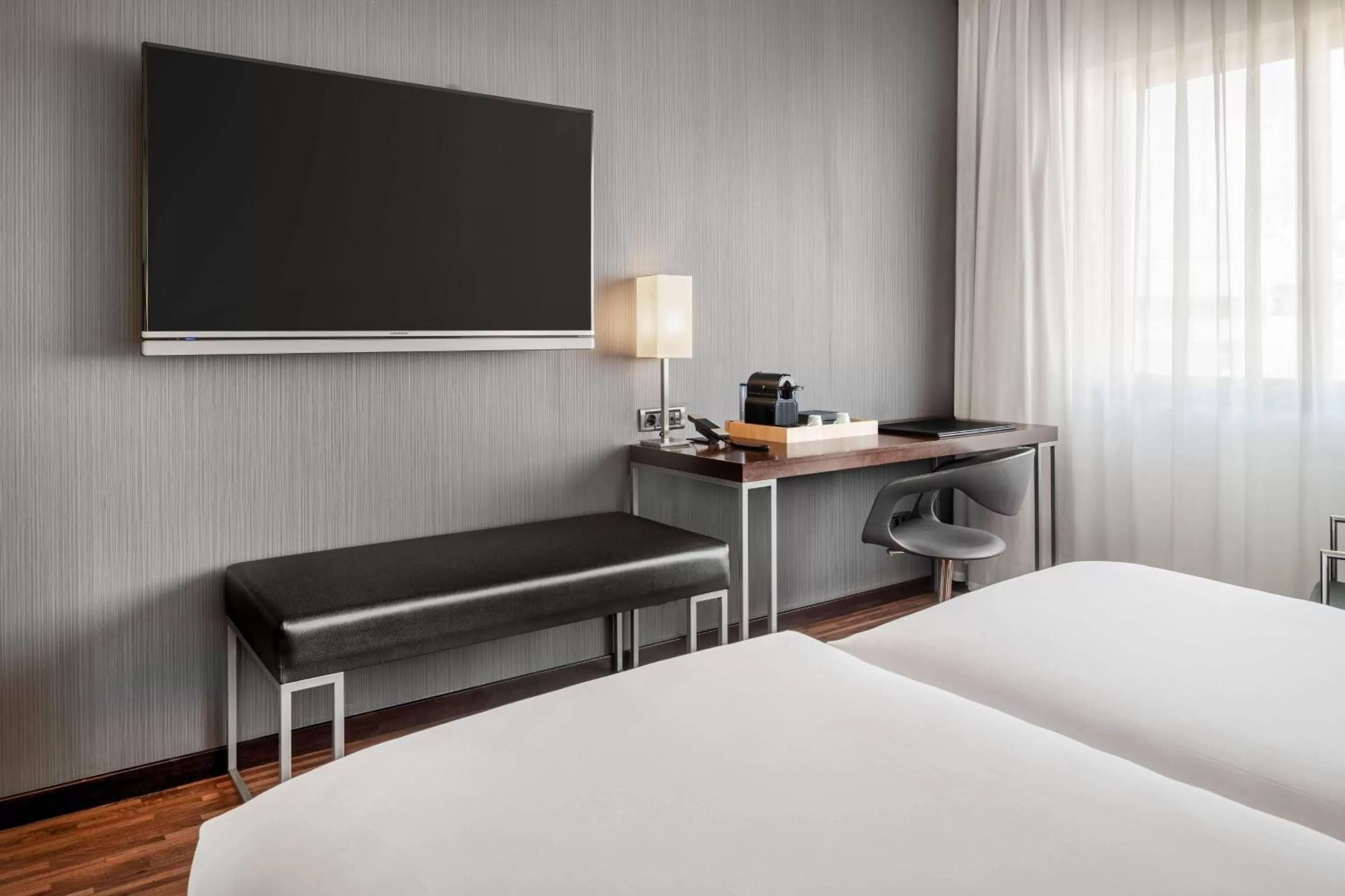 Photo of the whole room, Bed in AC Hotel San Sebastián de los Reyes by Marriott