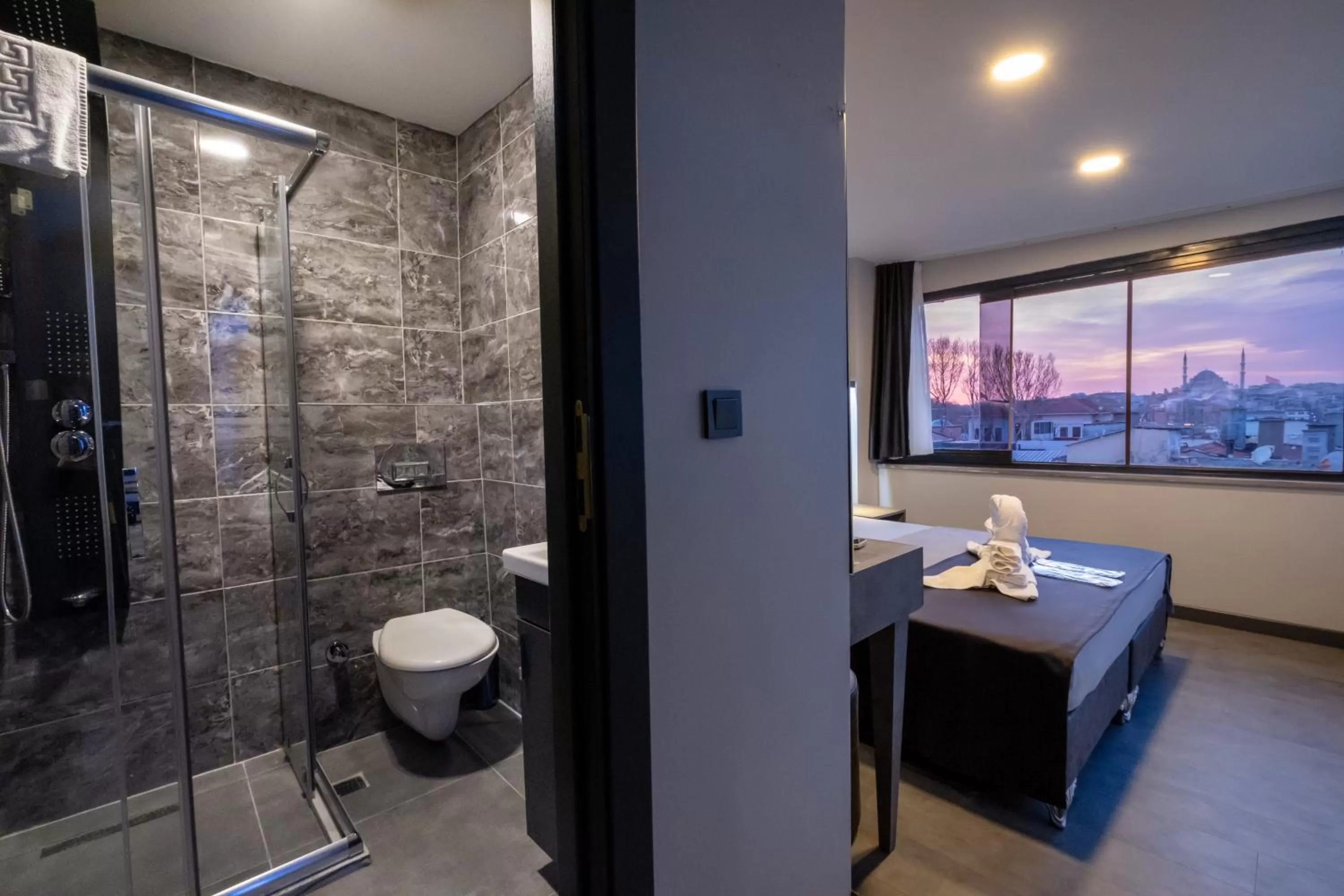 Shower in The Queen Hotel