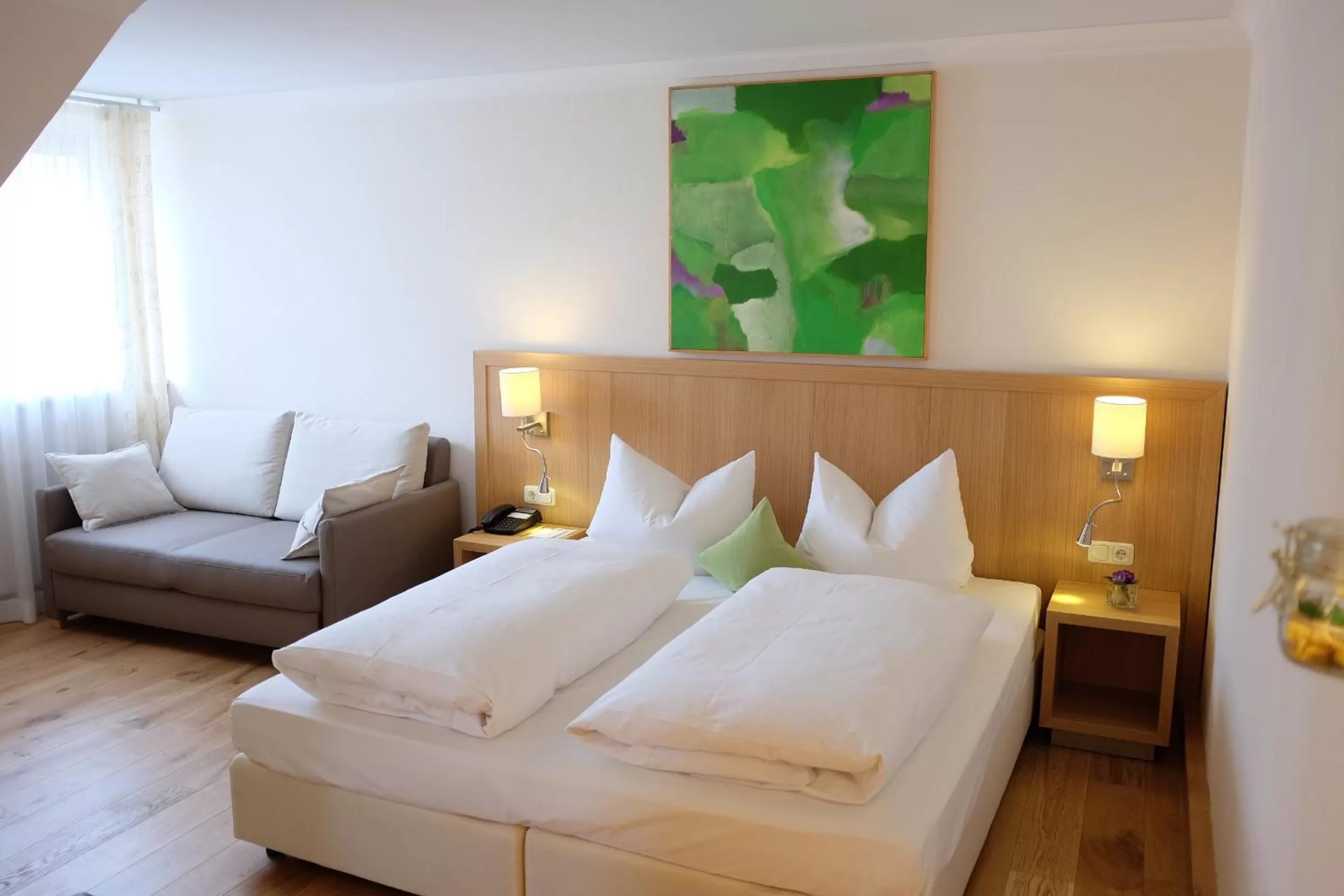 Bedroom, Bed in Romantik Hotel Hirschen